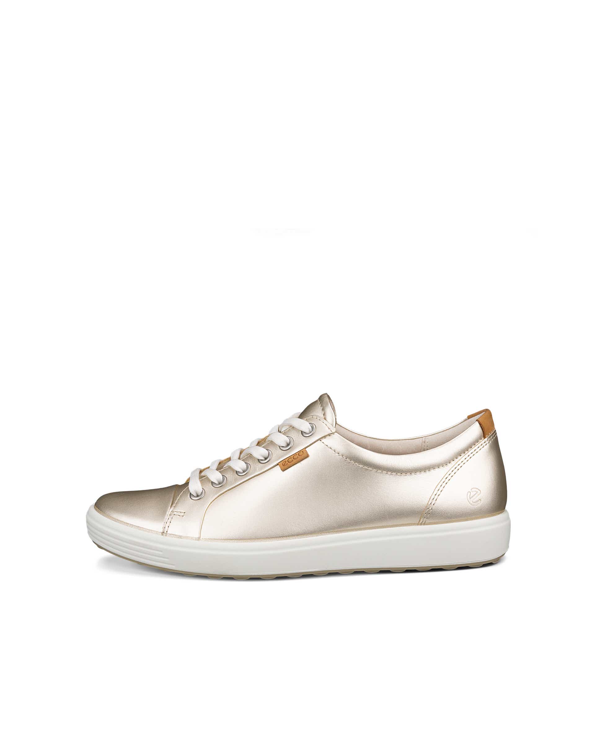 ECCO Soft 7 ウィメンズ レザースニーカー - メタリック - Outside