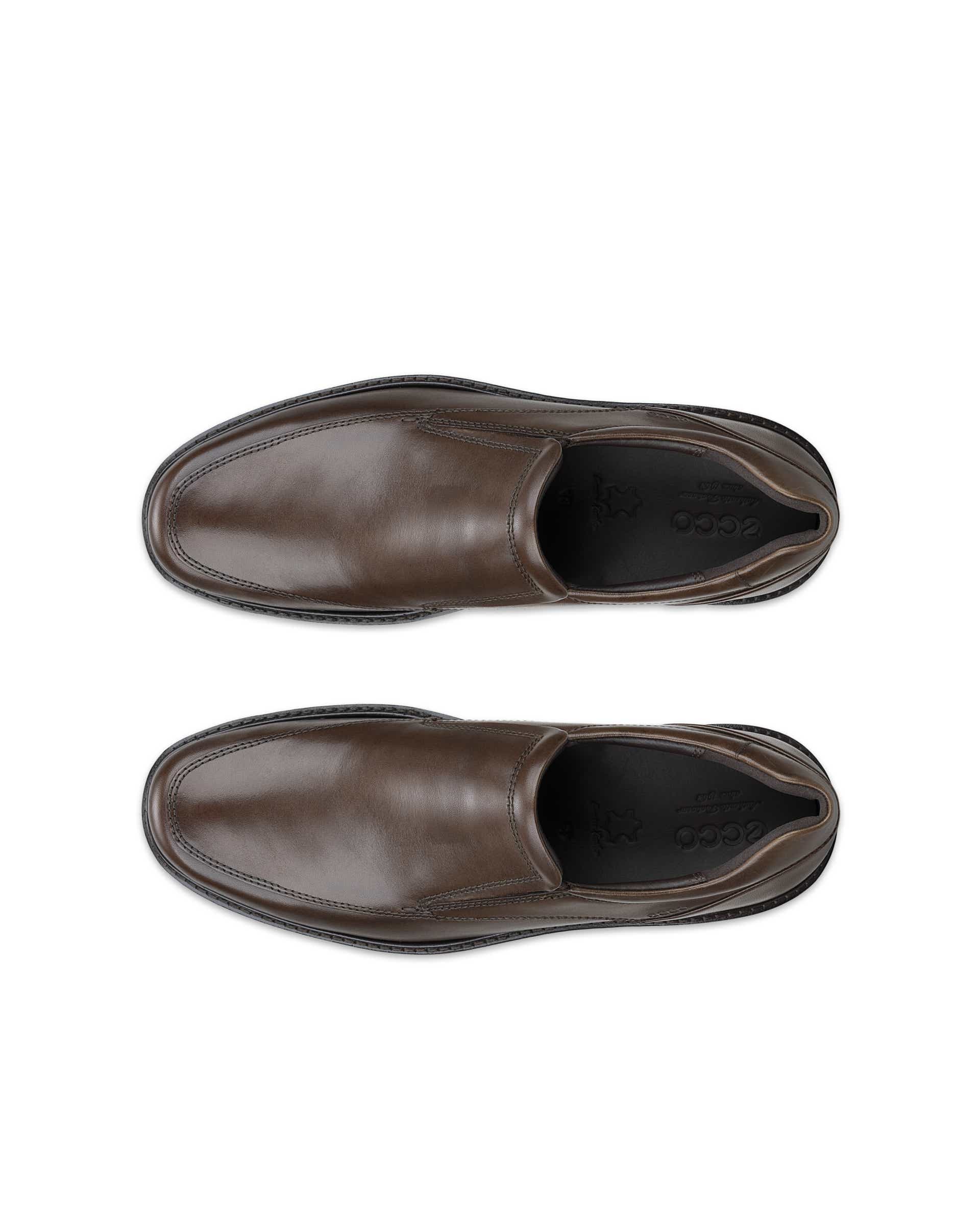Men's ECCO® Holton Leather Slip-On Shoe - Brown - Top left pair