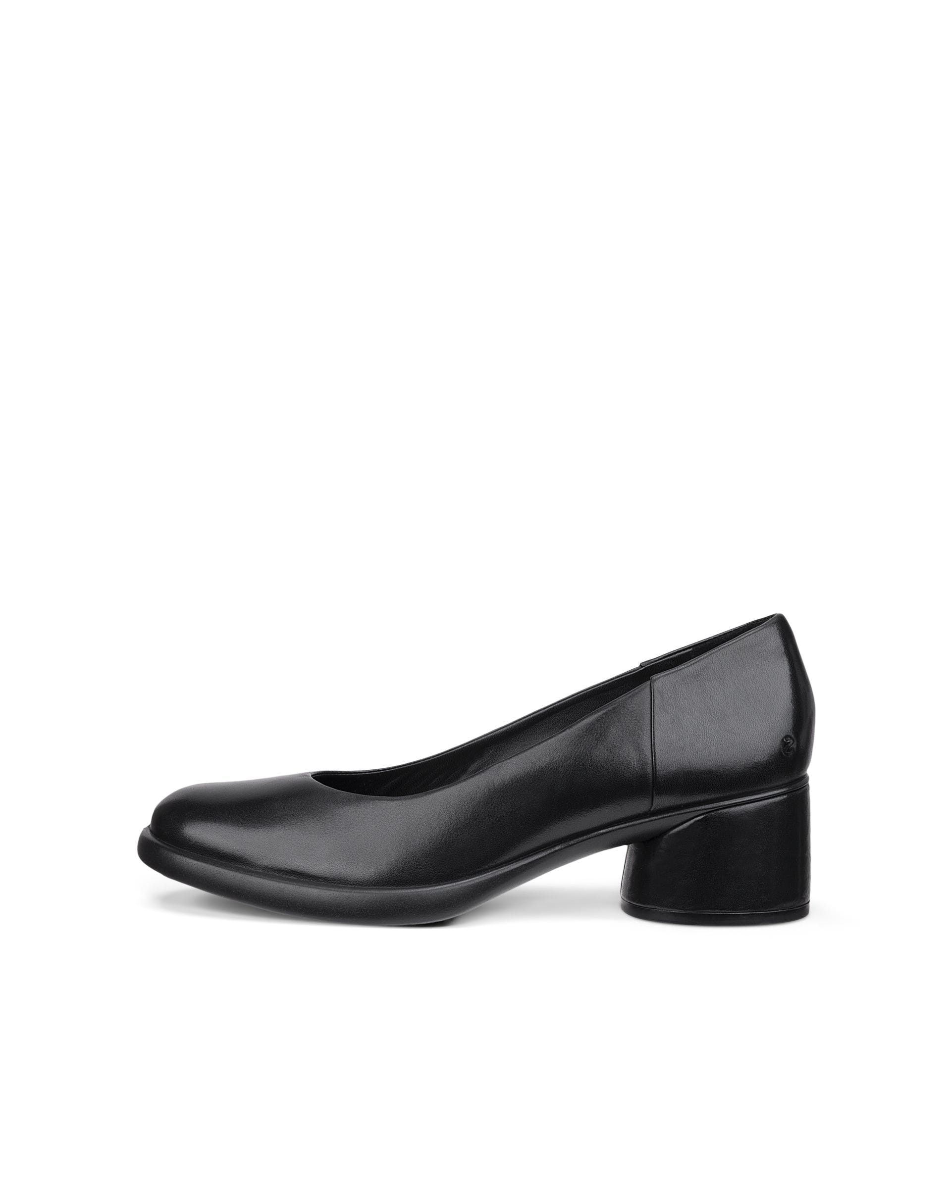 Women's ECCO® SCULPTED LX 35 Leather Block-Heeled Pump - Black - Outside