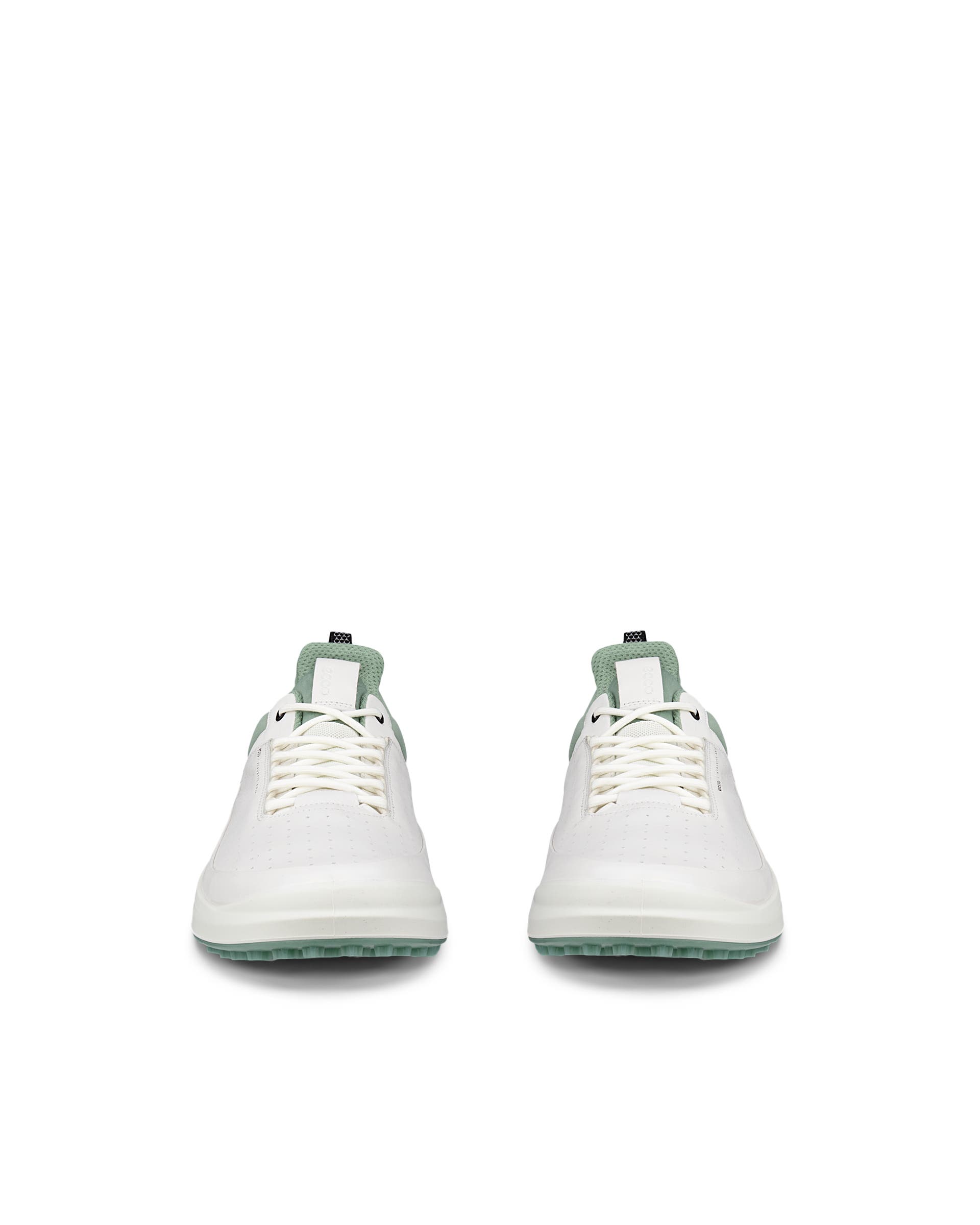 Men's ECCO® Golf Core Leather Golf Shoe - White - Front pair