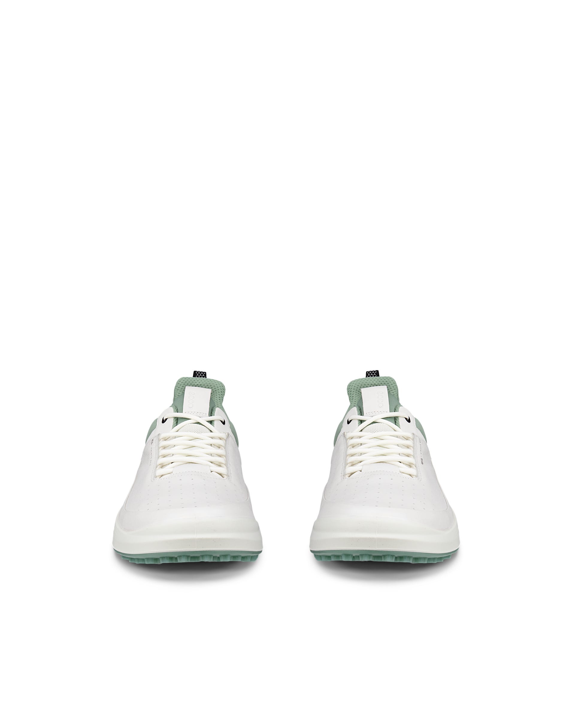 Men's ECCO® Golf Core Leather Golf Shoe - White - Front pair