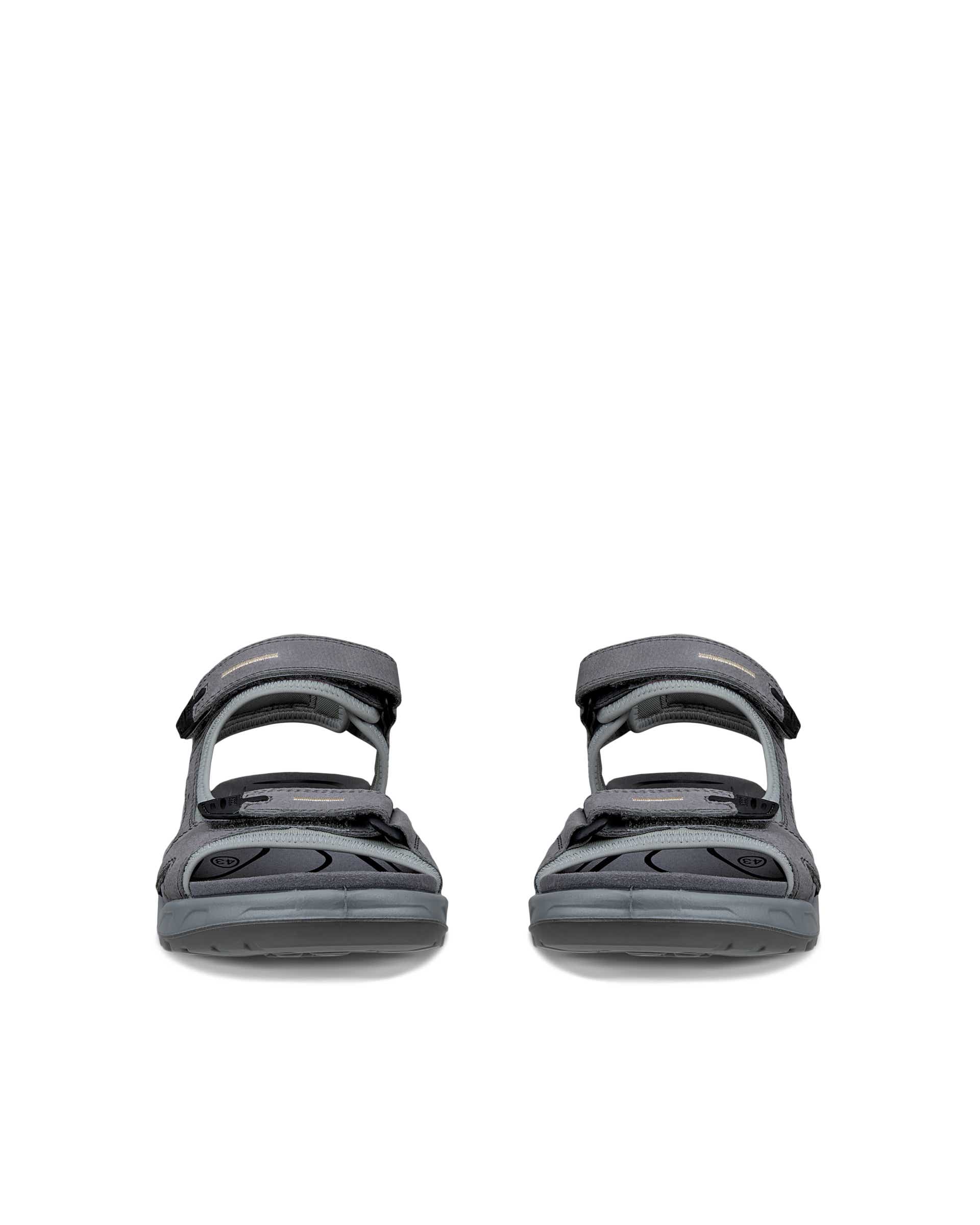 Men's ECCO® Offroad Nubuck Walking Sandal - Gray - Front pair