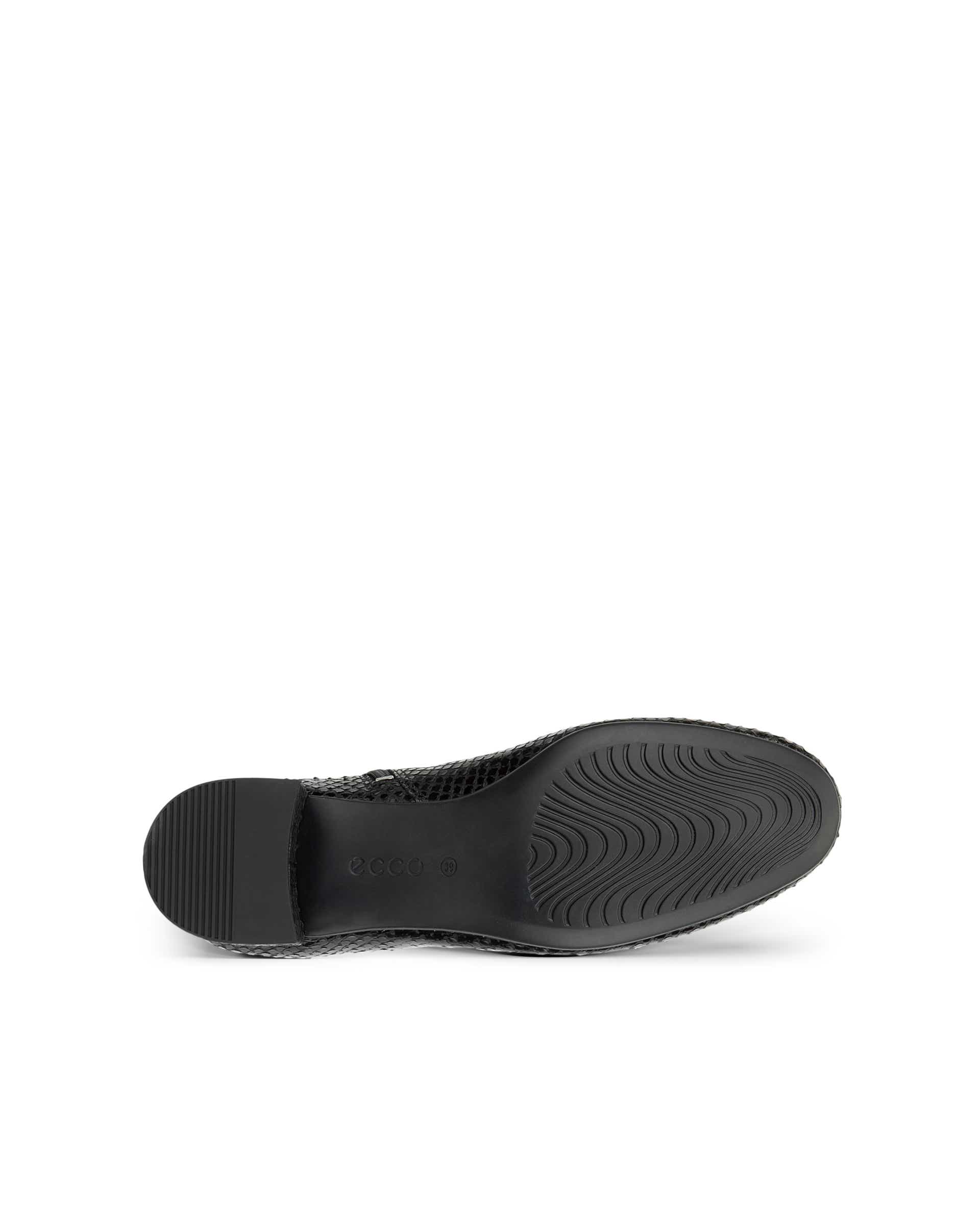 ECCO® LIVA 35 Damen Lederstiefelette mit Absatz - Schwarz - Sole