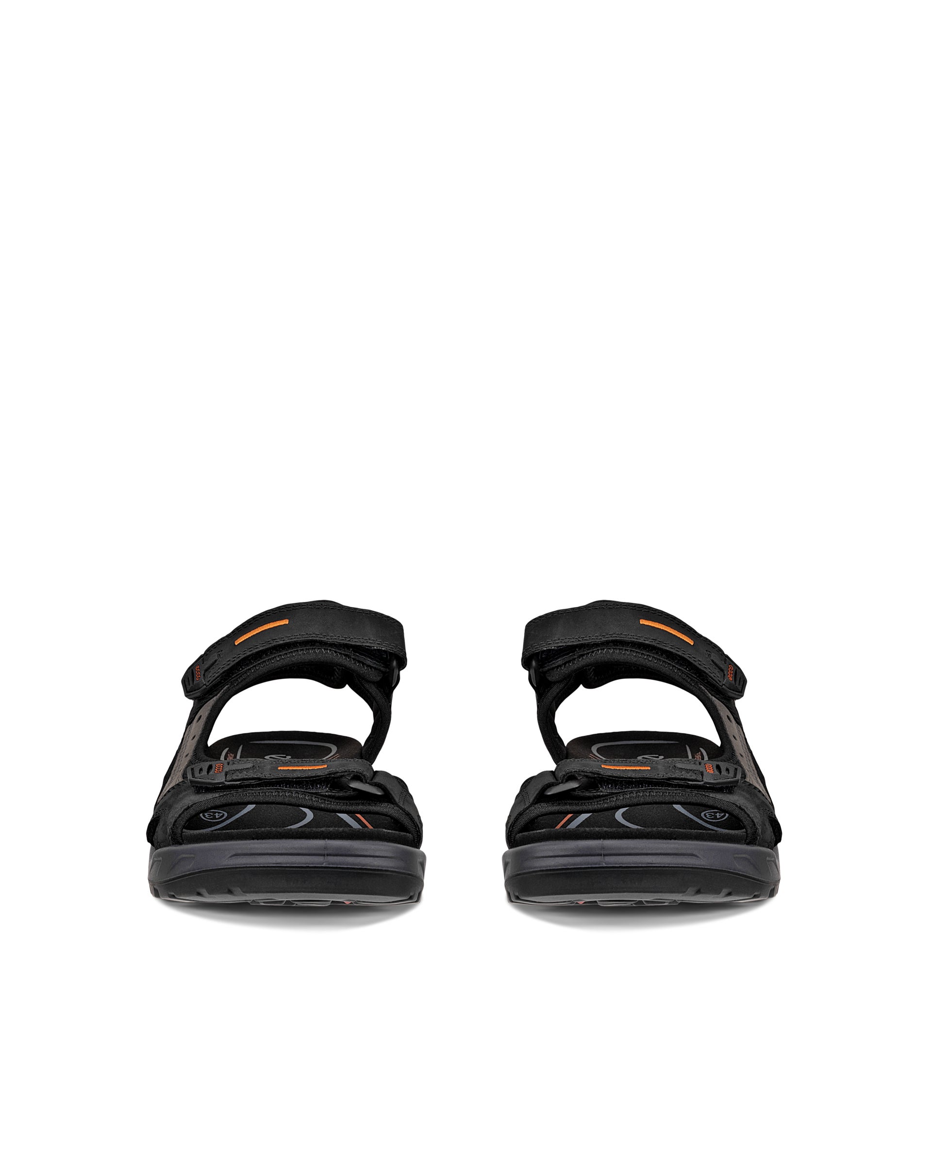 Pánske nubukové trekingové sandále ECCO® Offroad - Čierna - Front pair