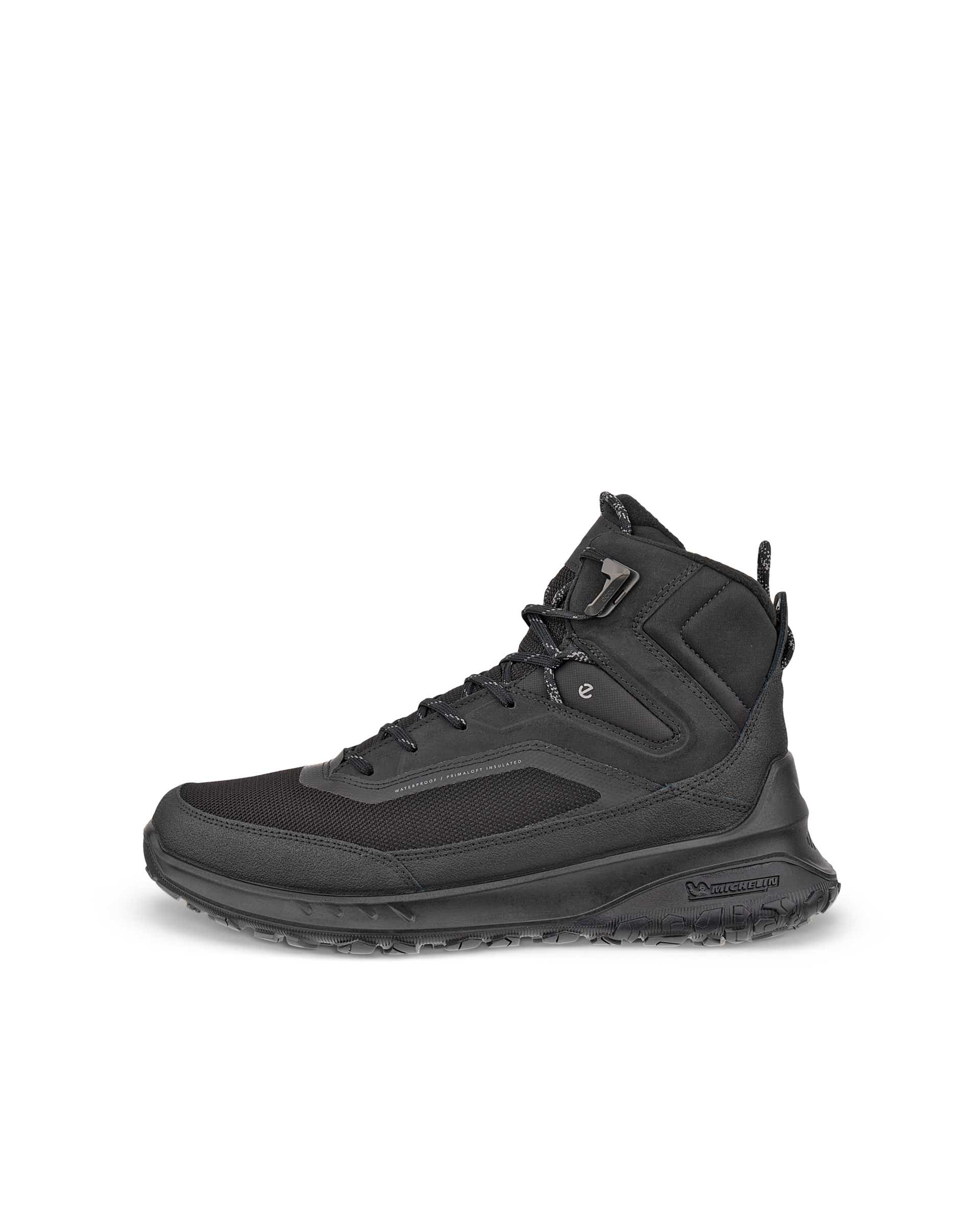 Men's ECCO® ULT-TRN Nubuck Waterproof Sneaker Boot - Black - Outside