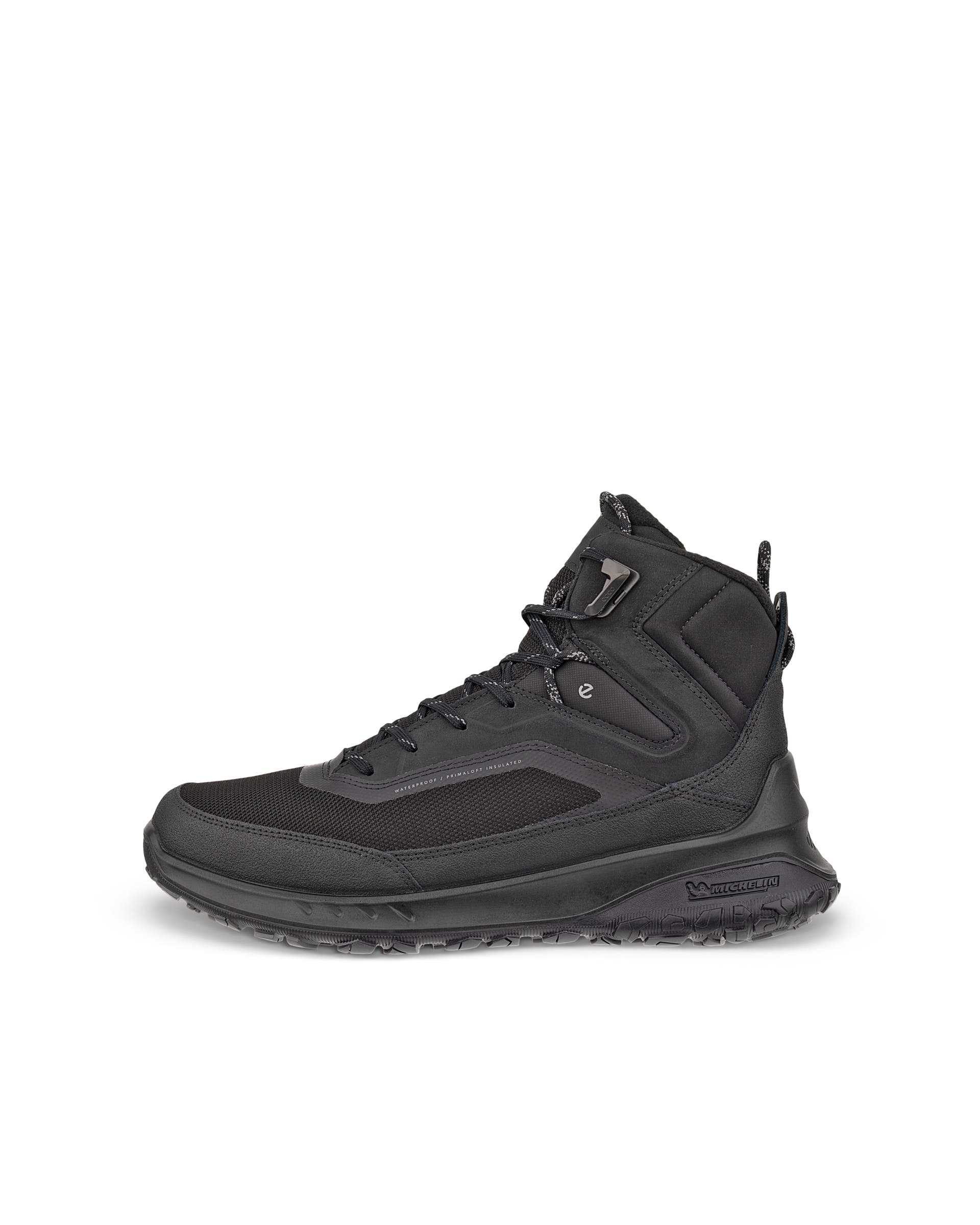 Men's ECCO® ULT-TRN Nubuck Waterproof Sneaker Boot - Black - Outside