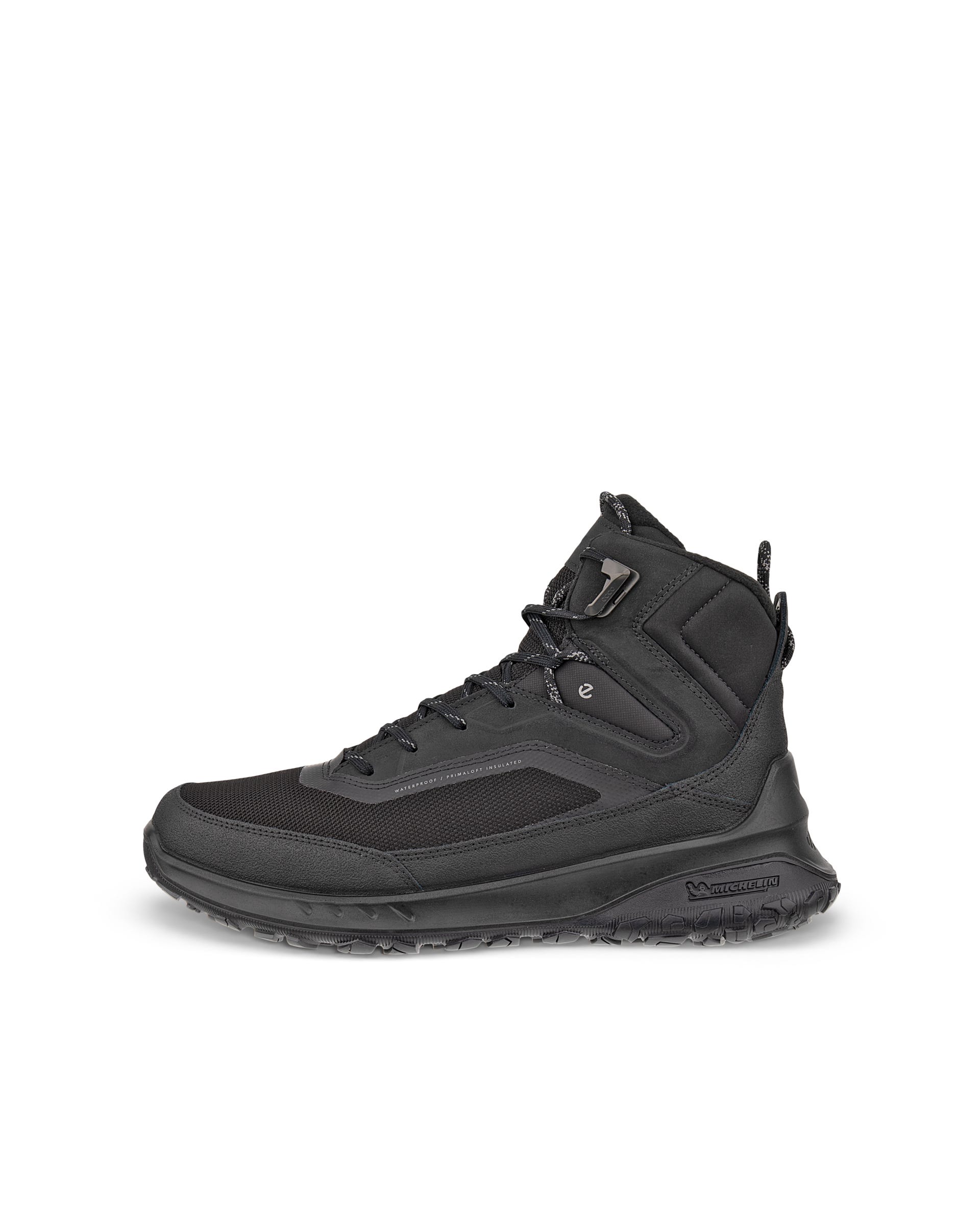 Men's ECCO® ULT-TRN Nubuck Waterproof Sneaker Boot - Black - Outside