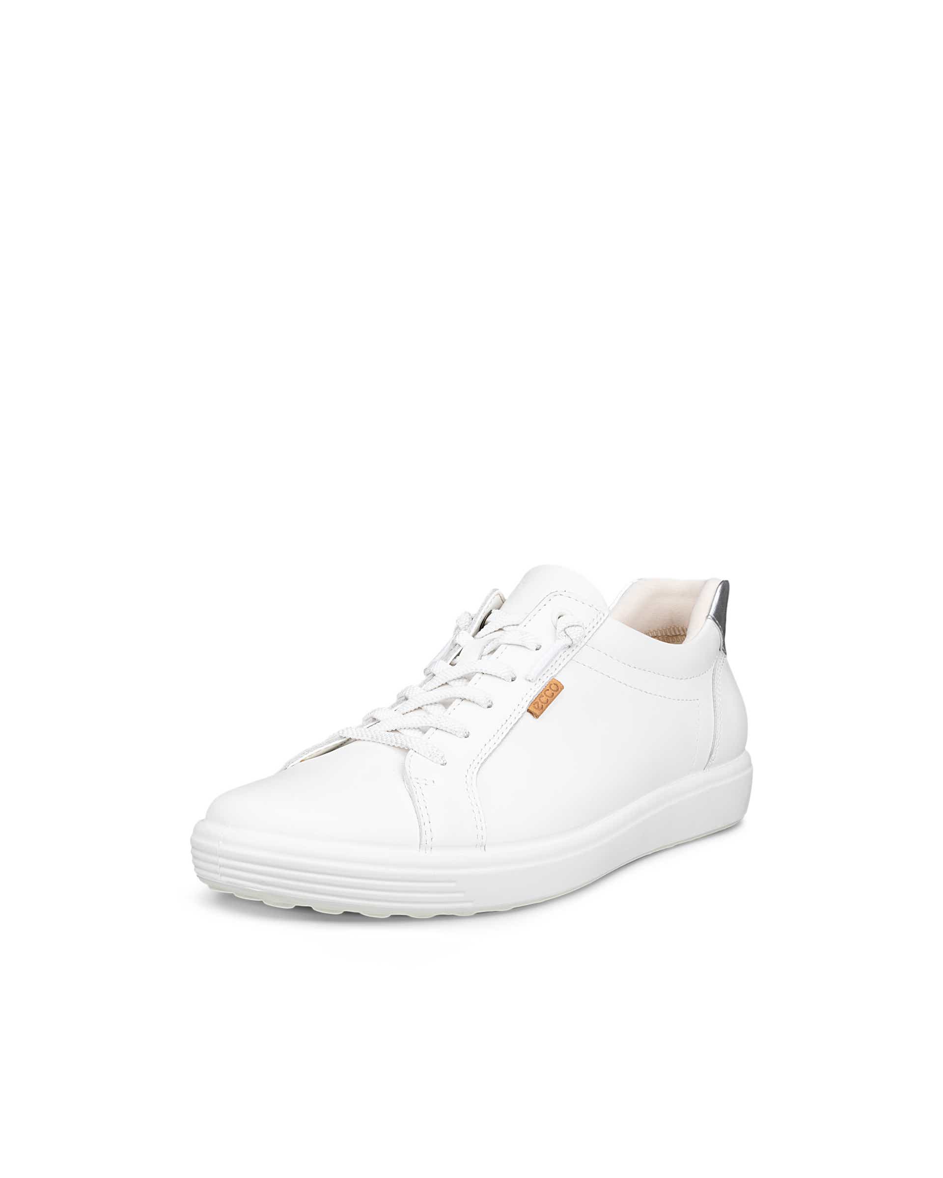 ECCO® SOFT 7 dames leren sneaker - Wit - Main