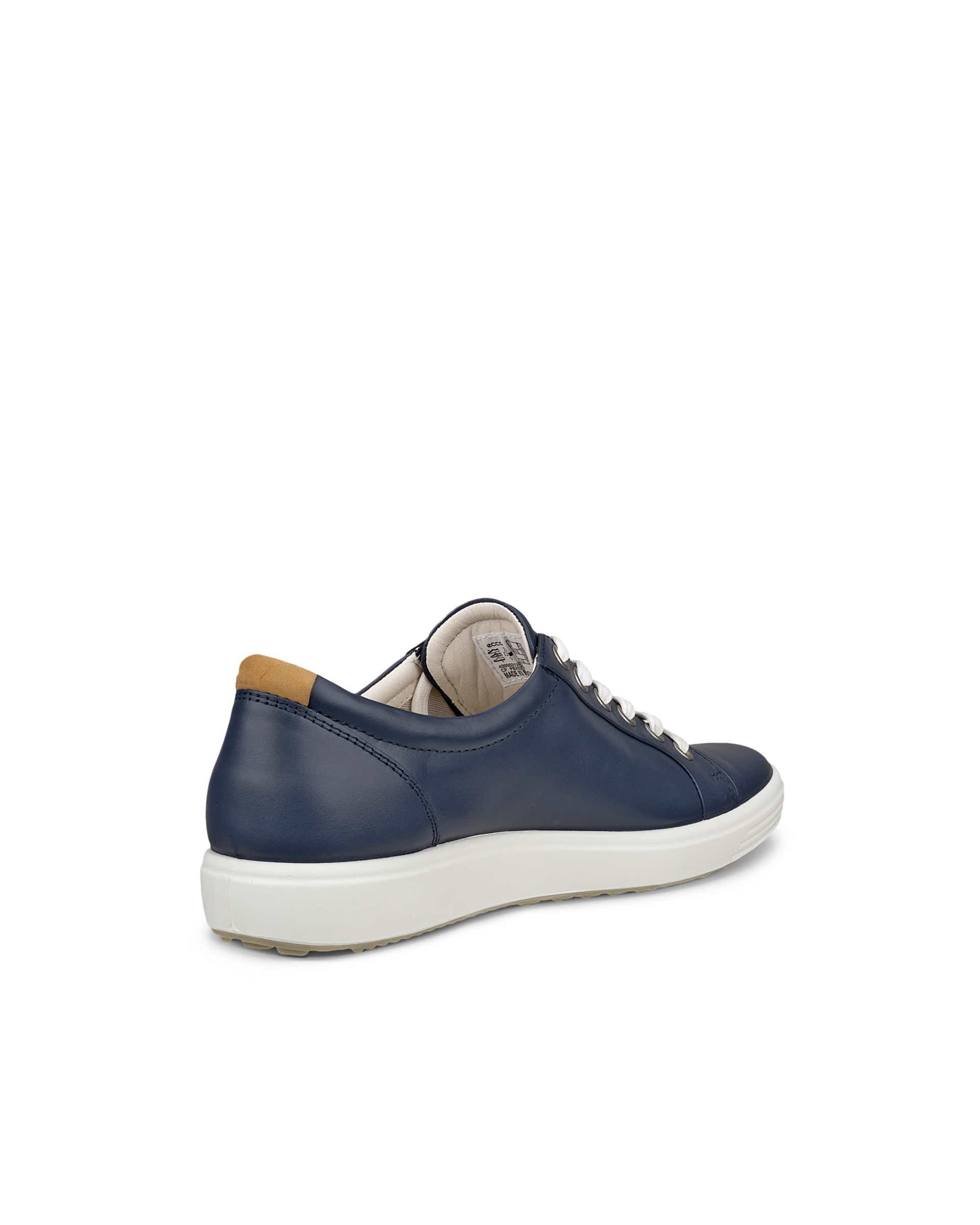 ECCO® Soft 7 baskets en cuir pour femme - Bleu - Back