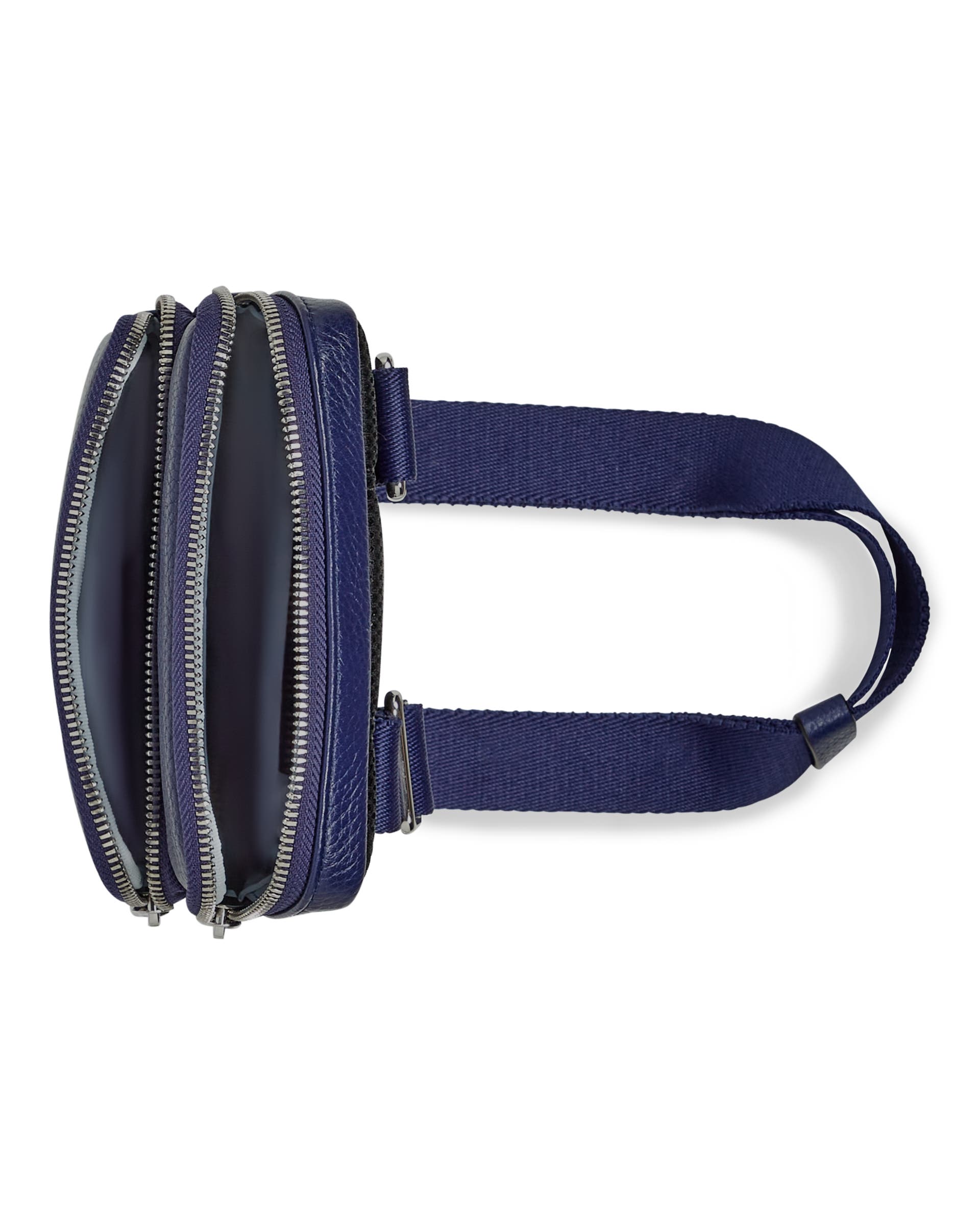 ECCO Flat Pouch Pebbled レザークロスボディバッグ - ブルー - Birdeye