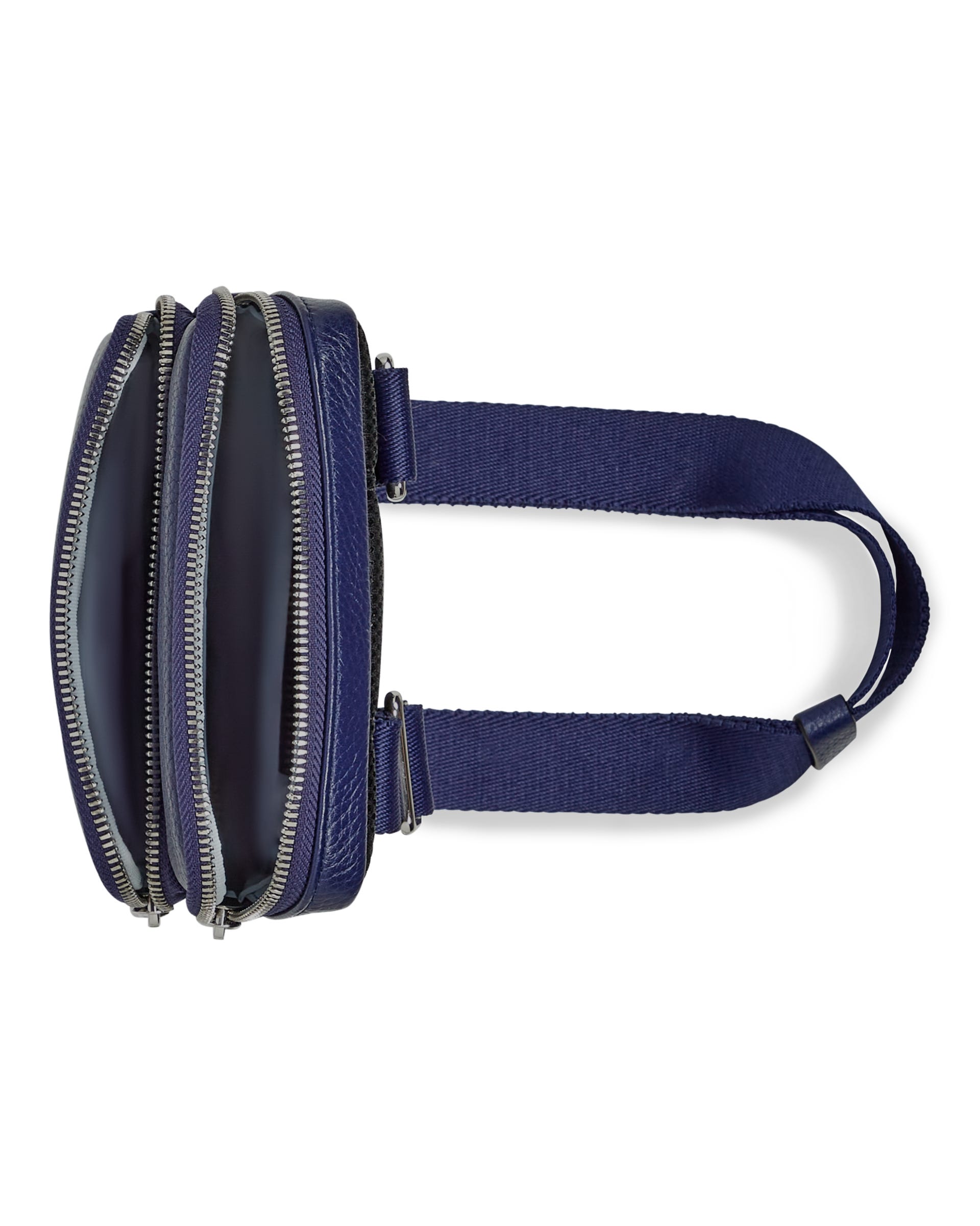 ECCO Flat Pouch Pebbled レザークロスボディバッグ - ブルー - Birdeye