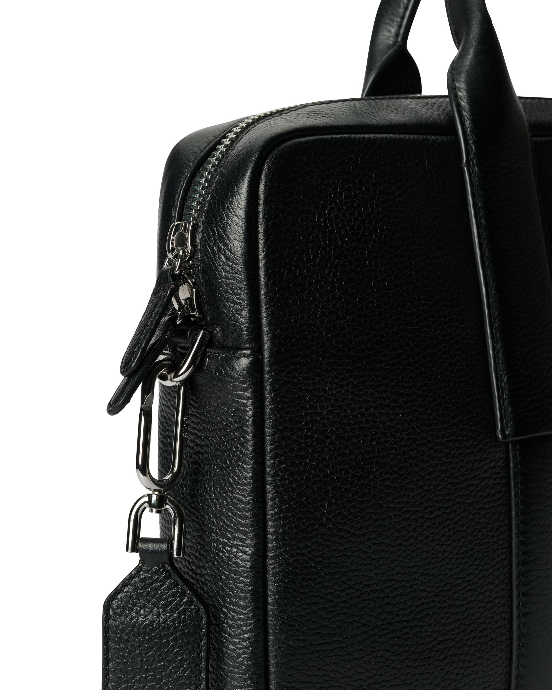 ECCO® City Leather Laptop Bag - Black - Detail-1