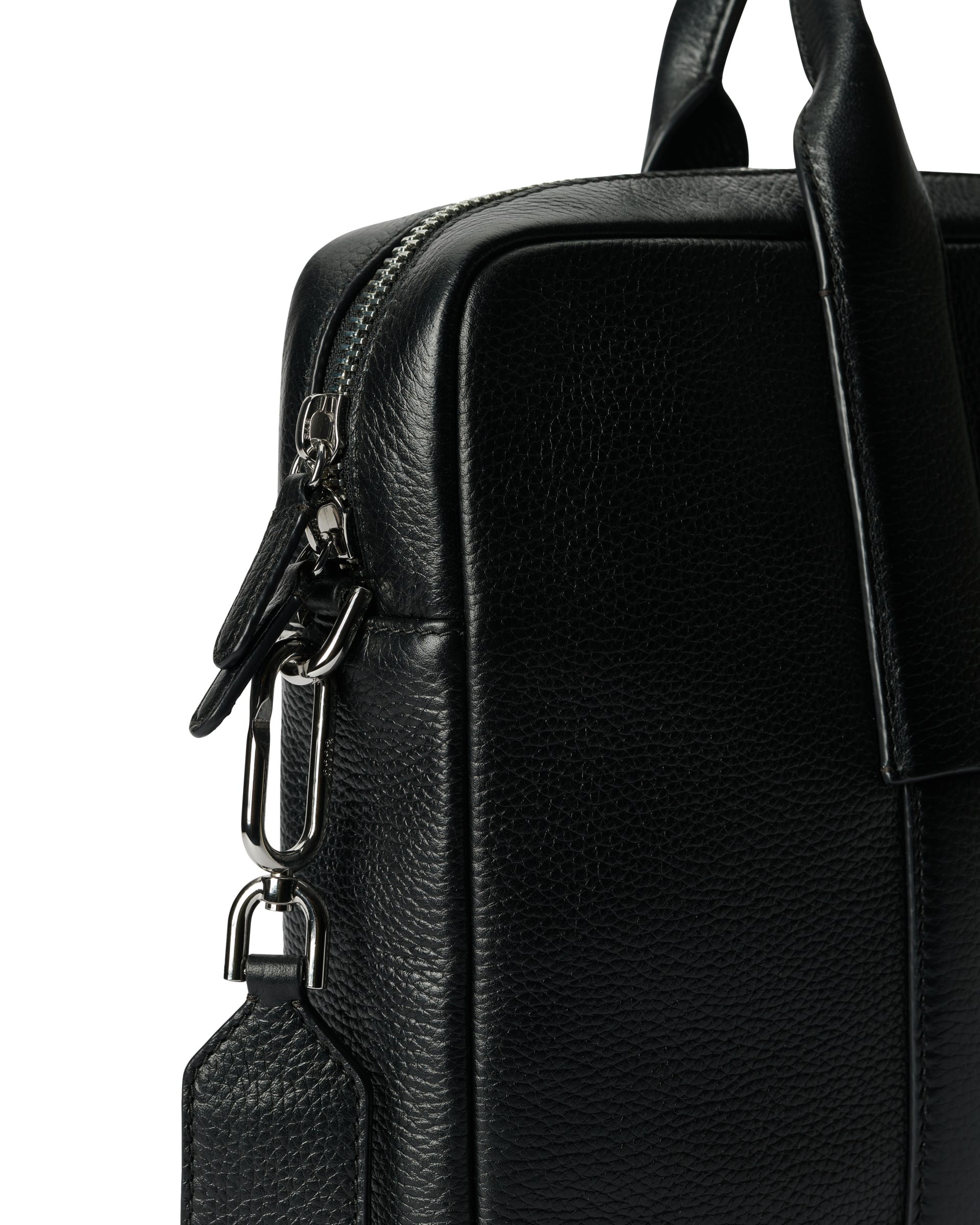 ECCO® City Leather Laptop Bag - Black - Detail-1