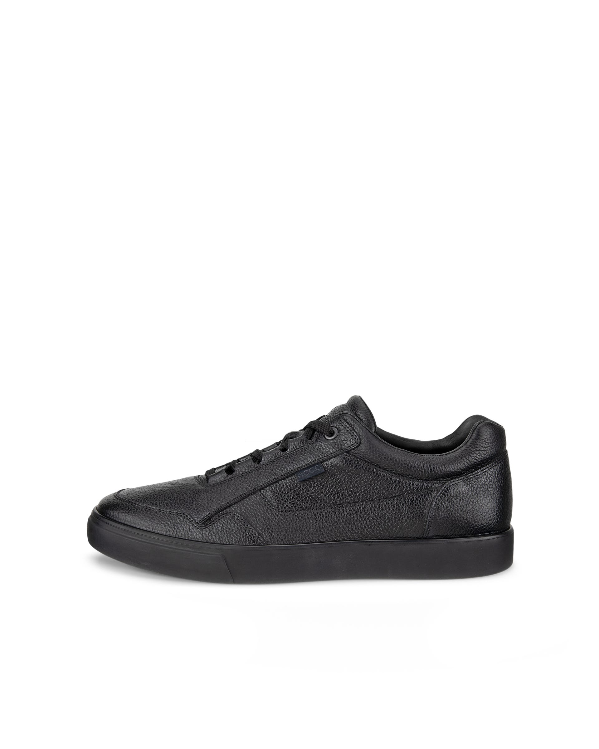 Men's ECCO® SOFT 10 Nubuck Trainer - Black - Outside