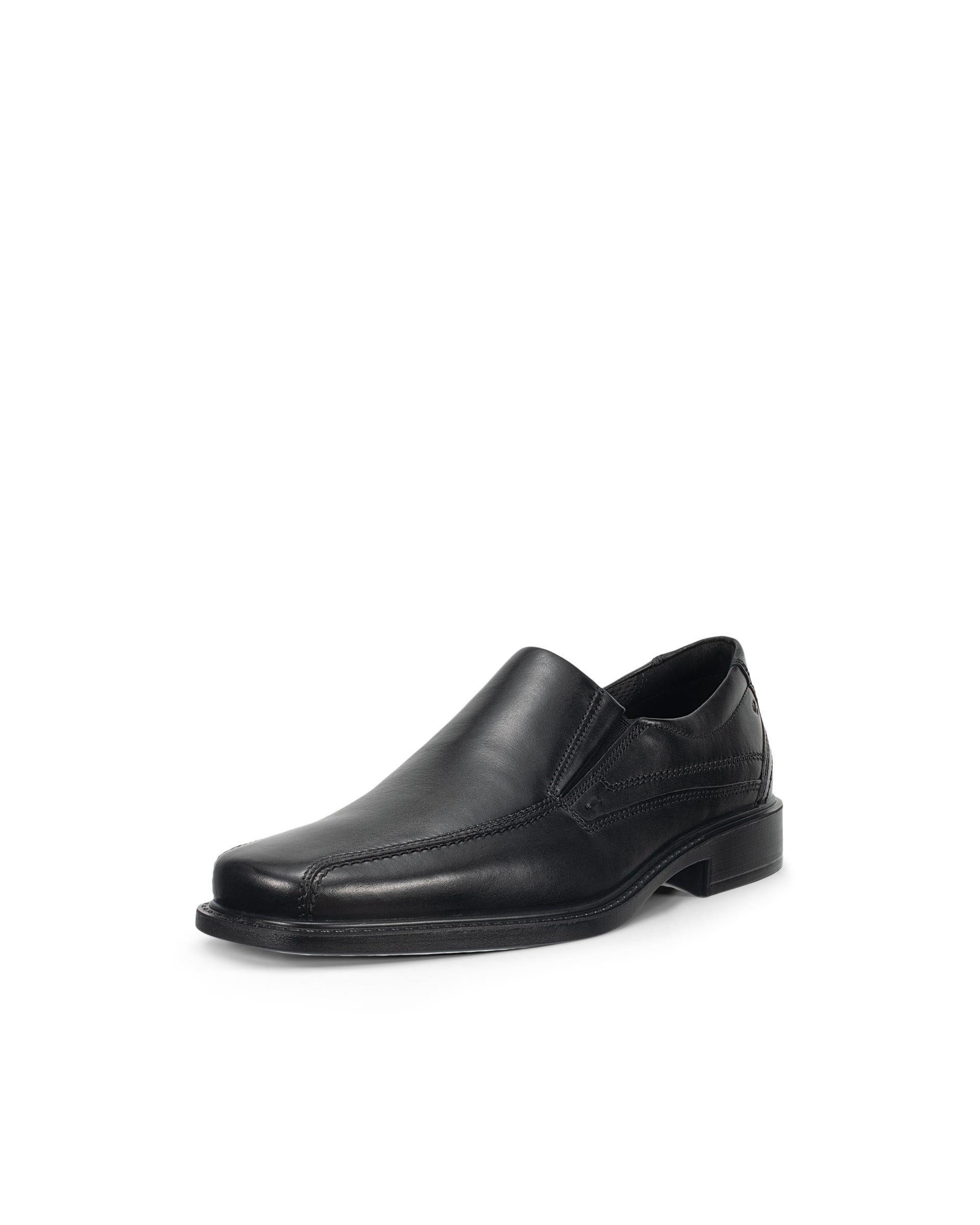 Men's ECCO® New Jersey Leather Slip-On - Black - Outside