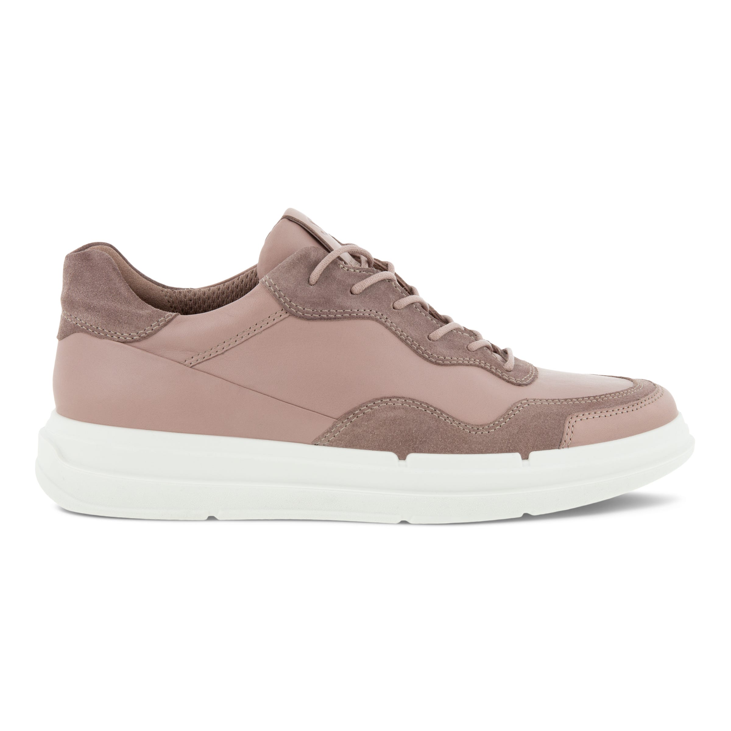 Women's ECCO® Soft X Leather Sneaker - Pink - Outside