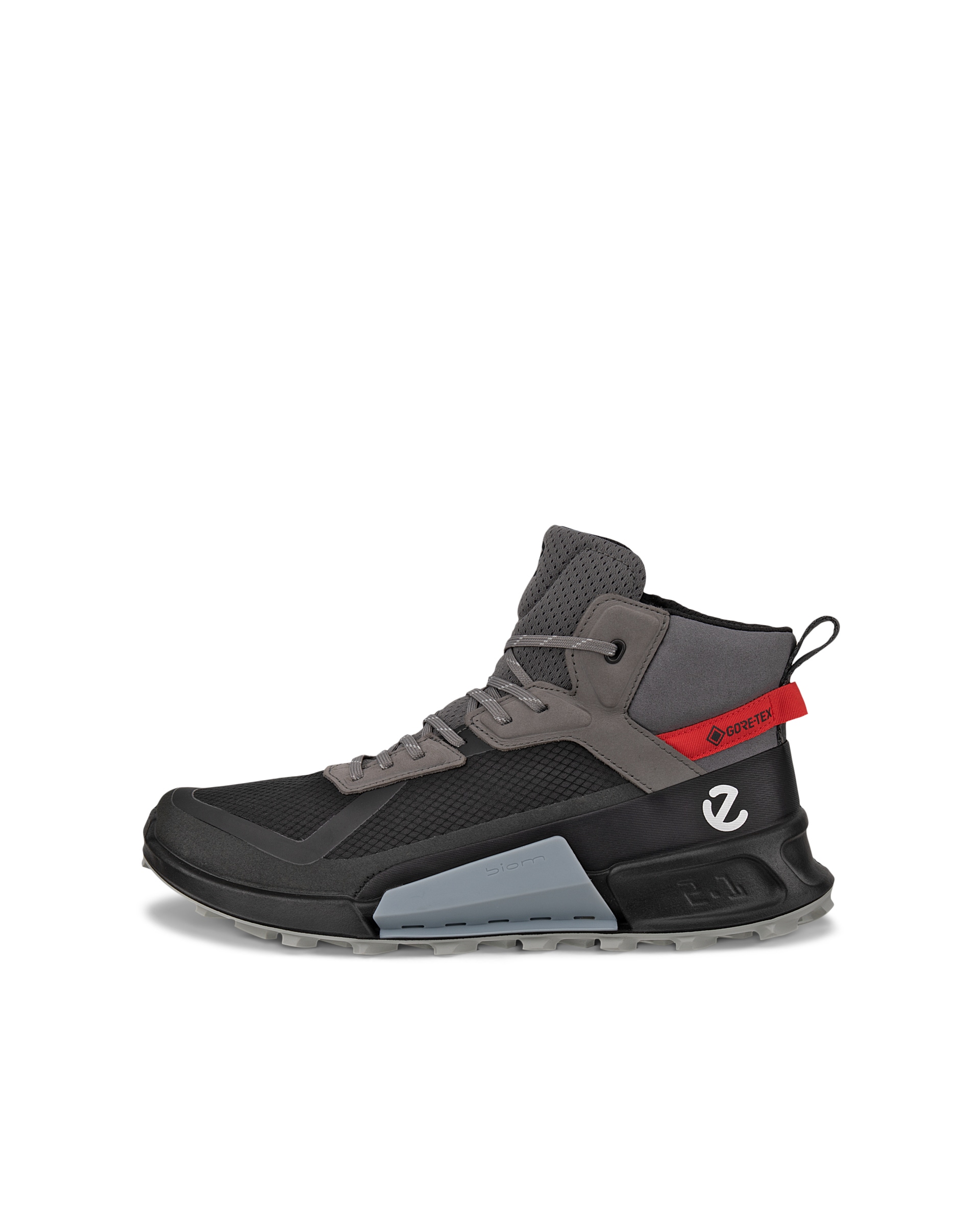 Men's ECCO® Biom 2.1 X Mountain Textile Gore-Tex High-Top Hiking Sneaker - Black - Outside