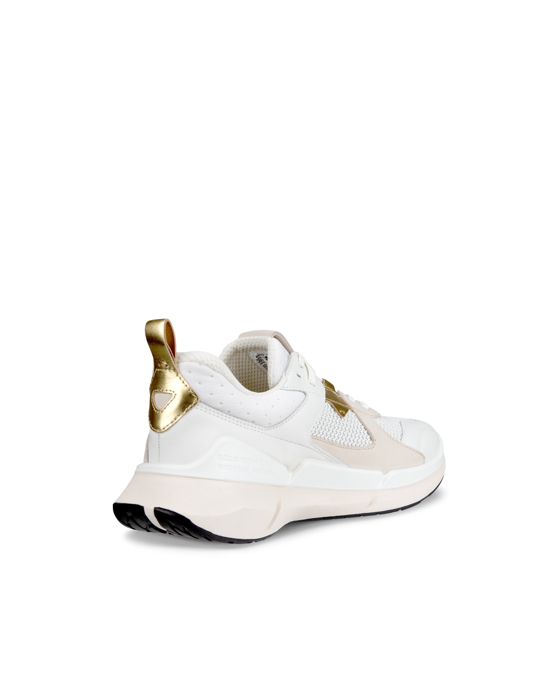 Women's ECCOยฎ Biom 2.2 Leather Sneaker - White - Back