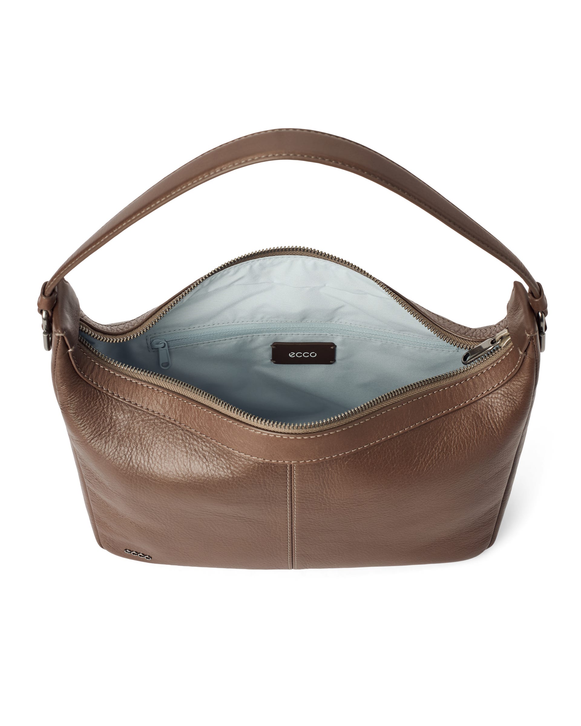 ECCO® HOBO S kompakt hobostyle taske i læder til damer - Brun - Main