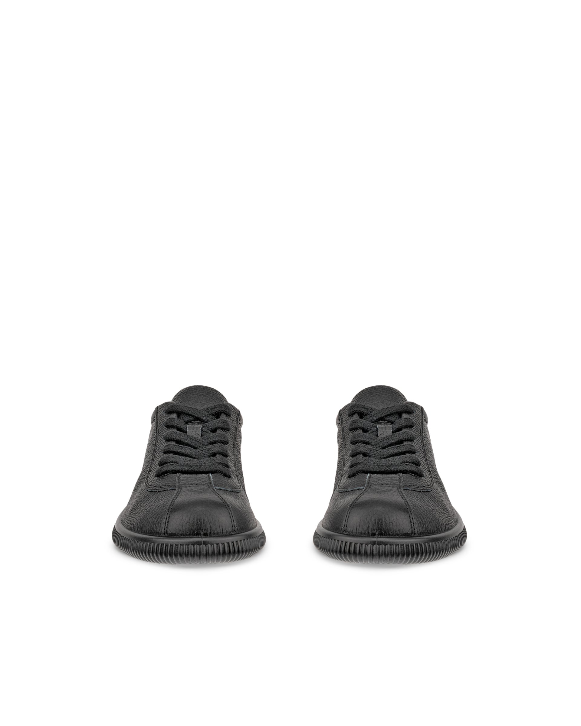 ECCO Soft Zero WOMEN ウィメンズ レザースニーカー - ブラック - Front pair