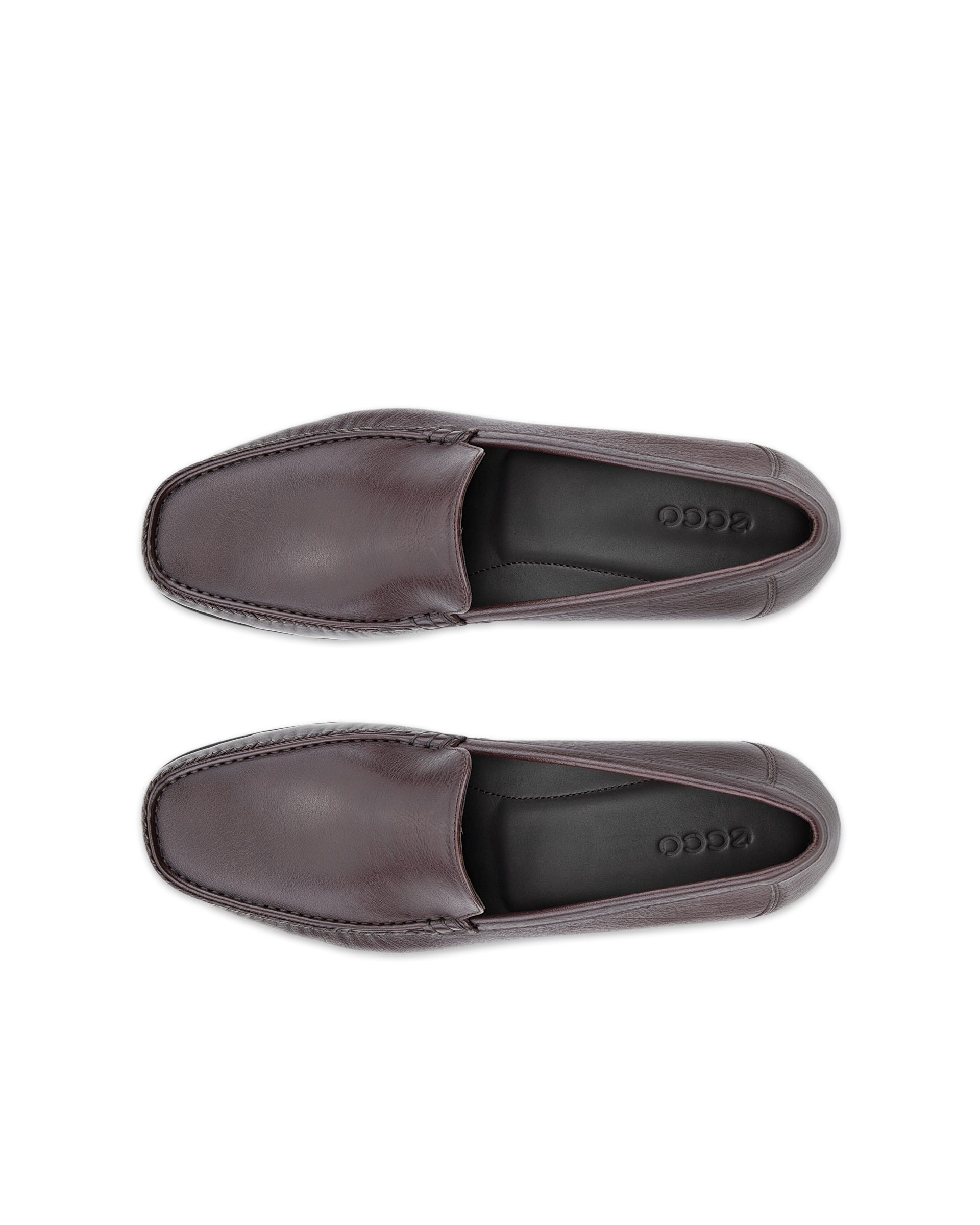 Men's ECCO® DRESS MOC Leather Loafer - Brown - Outside