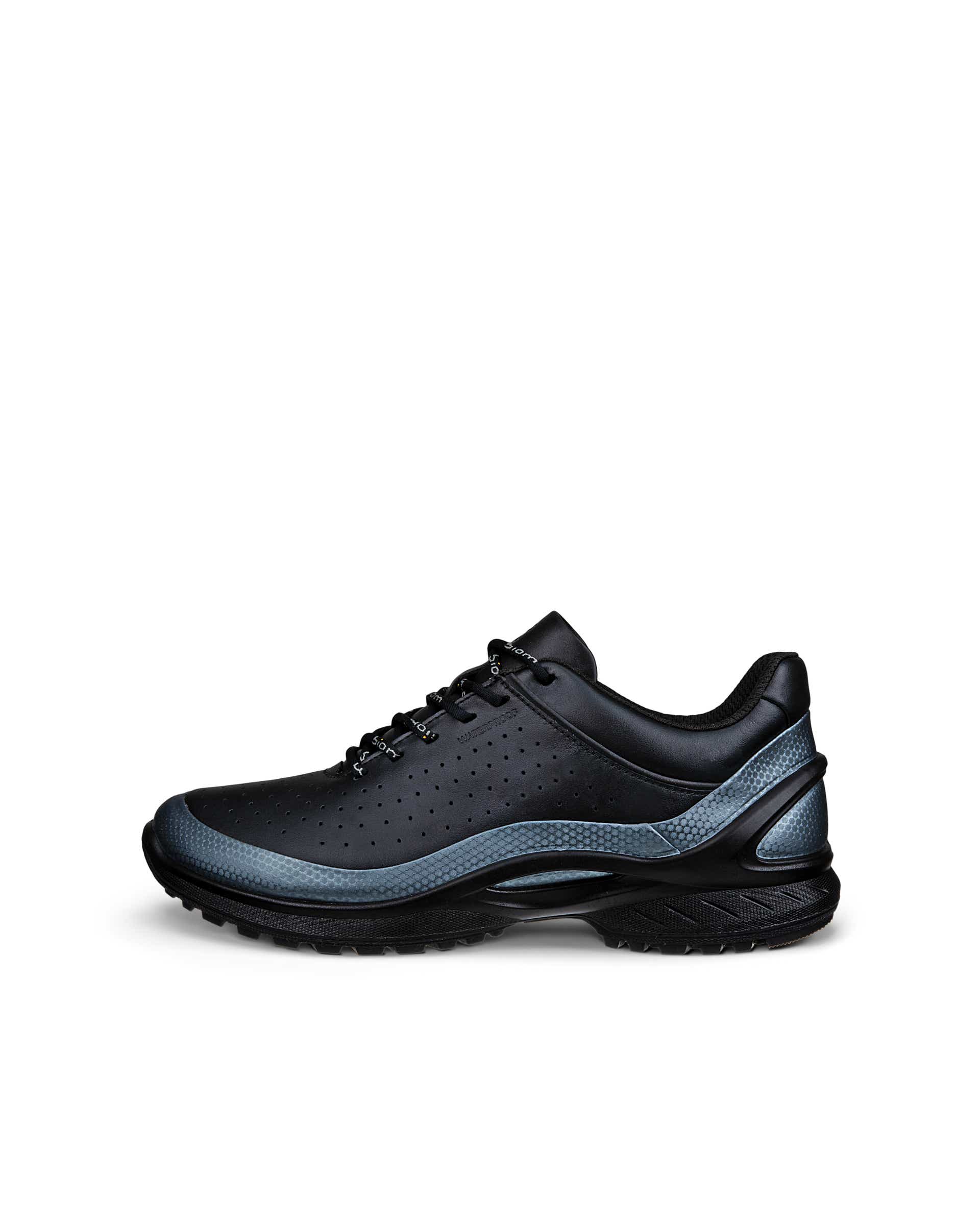 Women's ECCO® Biom Energi Leather Waterproof Sneaker - Black - Outside