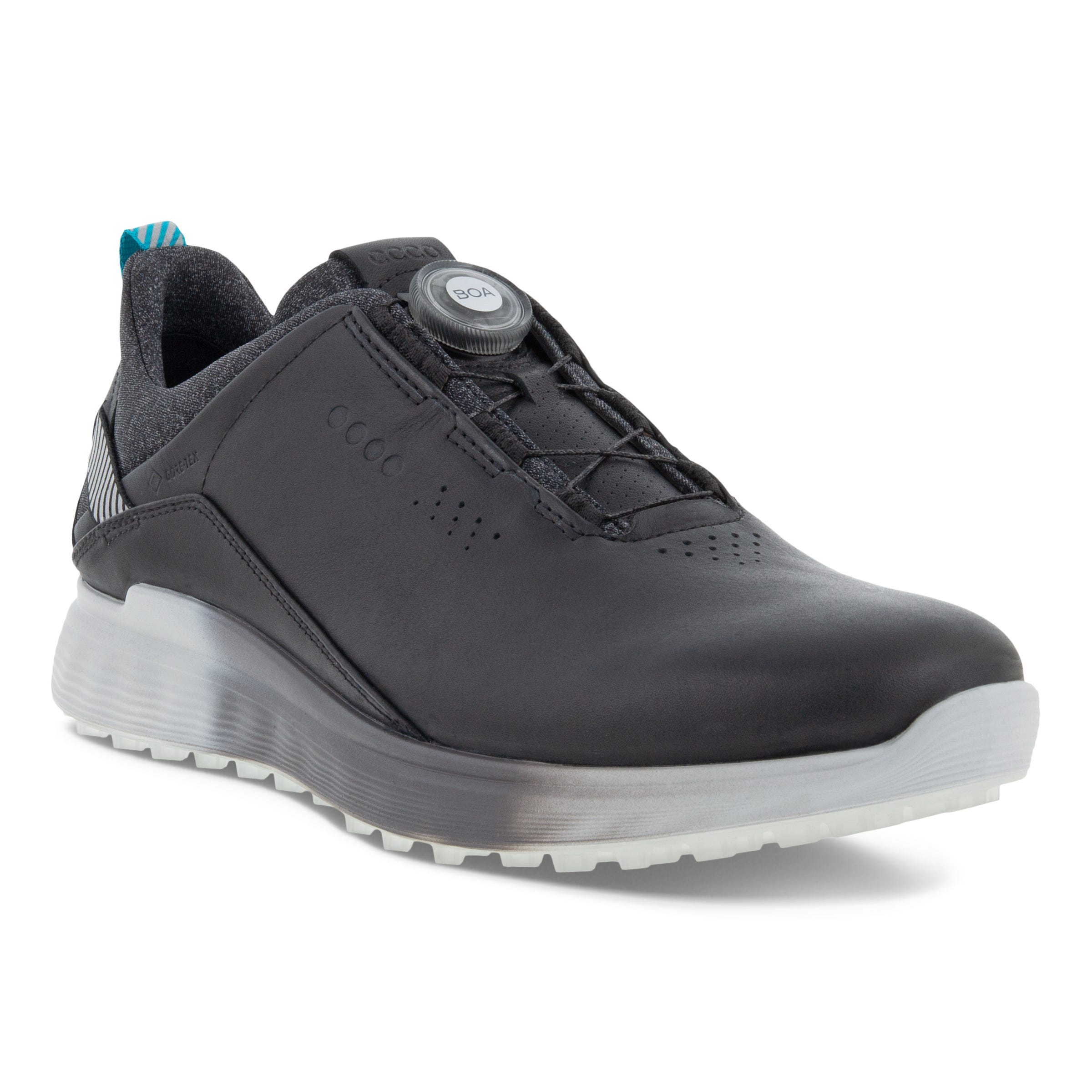 ECCO Golf S-three Men's Golf Shoe - Black - Main