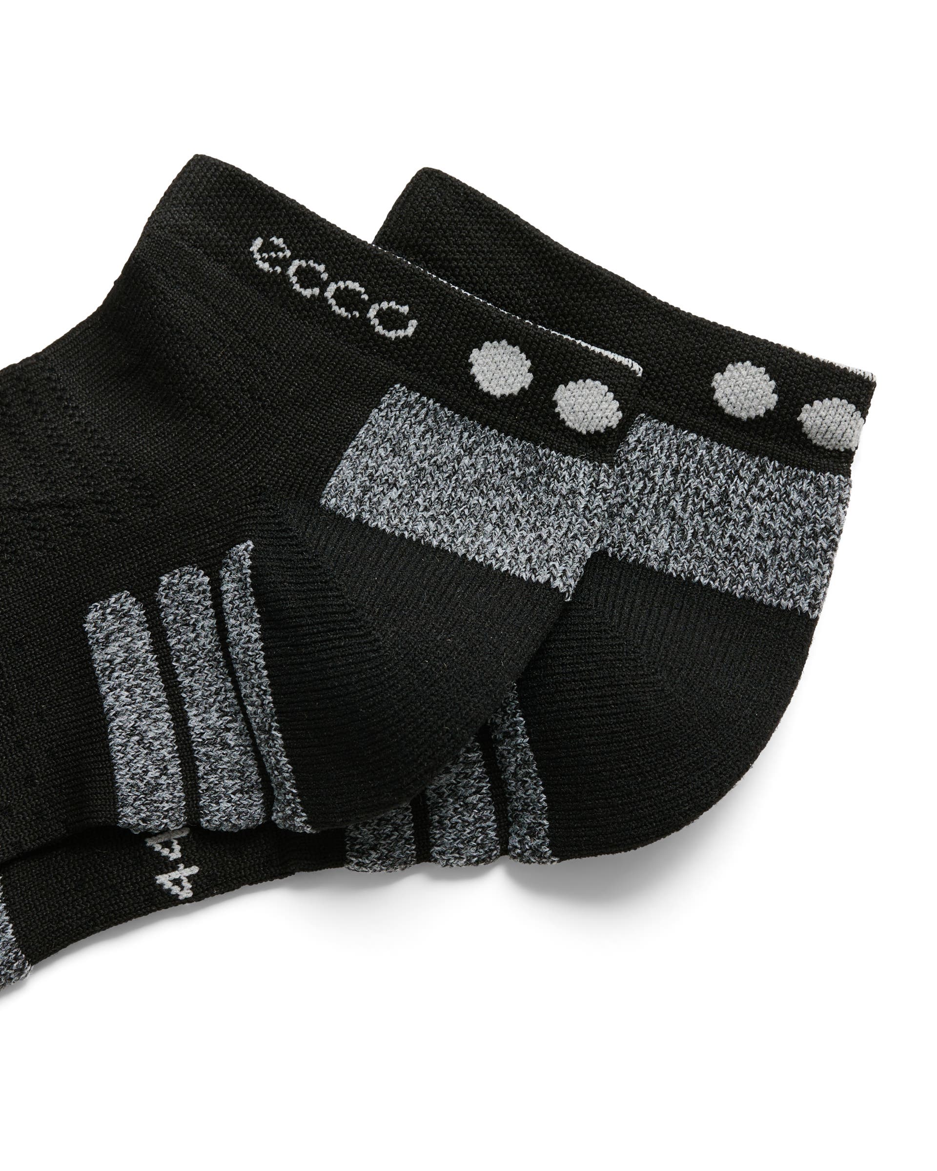 Unisex ECCO® Tour Lite No-Show Socks - Black - Detail-1