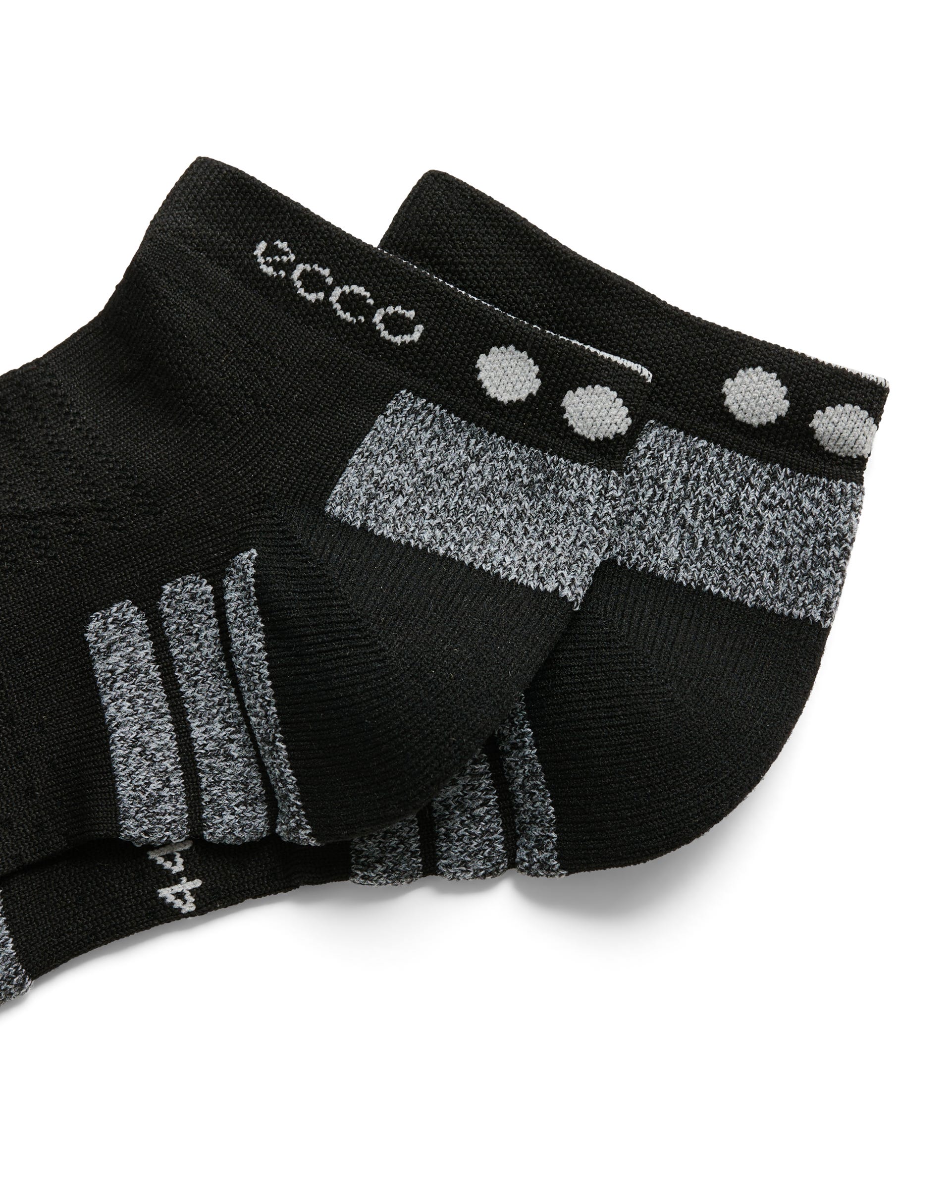 Unisex ECCO® Tour Lite No-Show Socks - Black - Detail-1