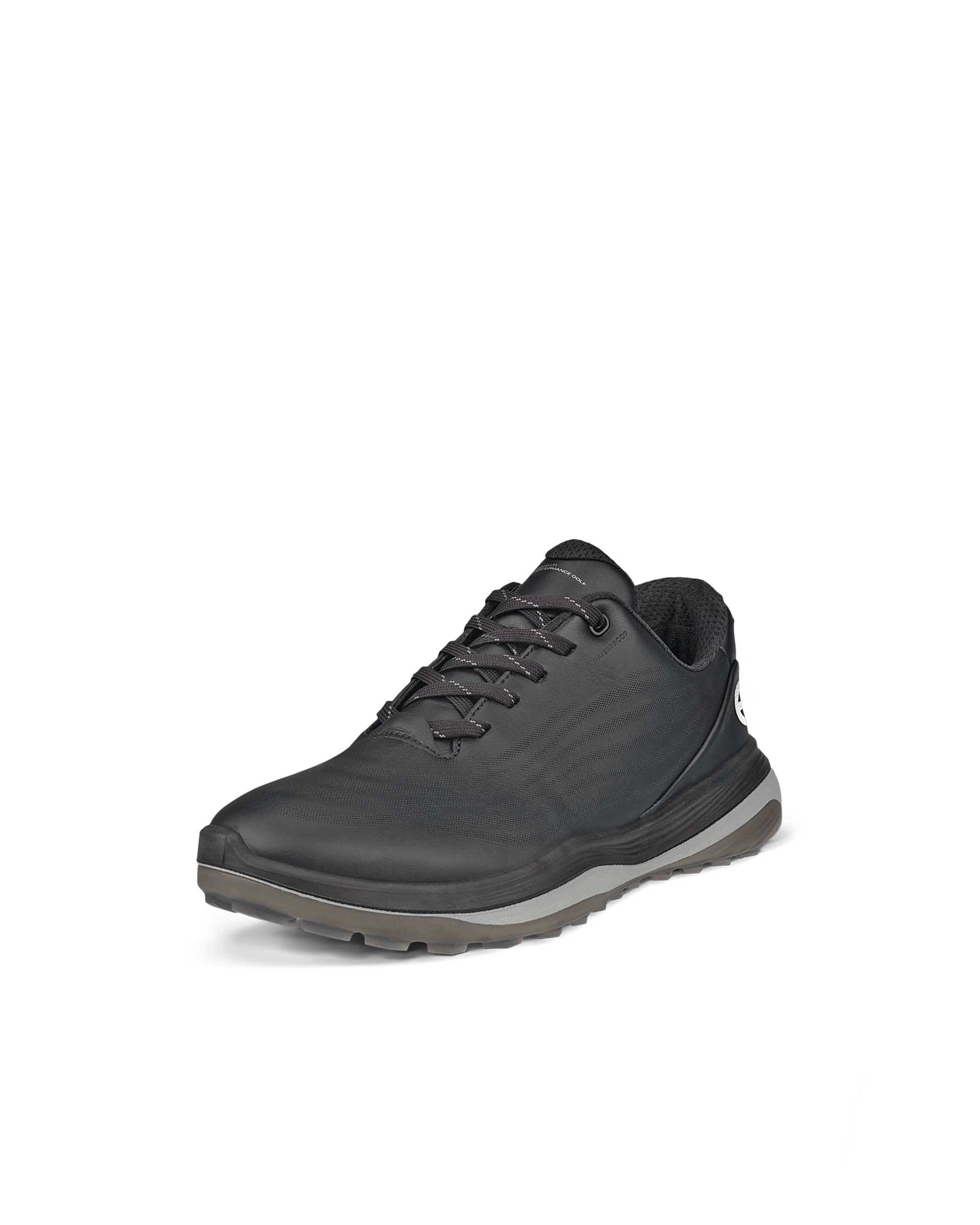 Ladies ECCO® Golf LT1 Leather Waterproof Shoe - Black - Main