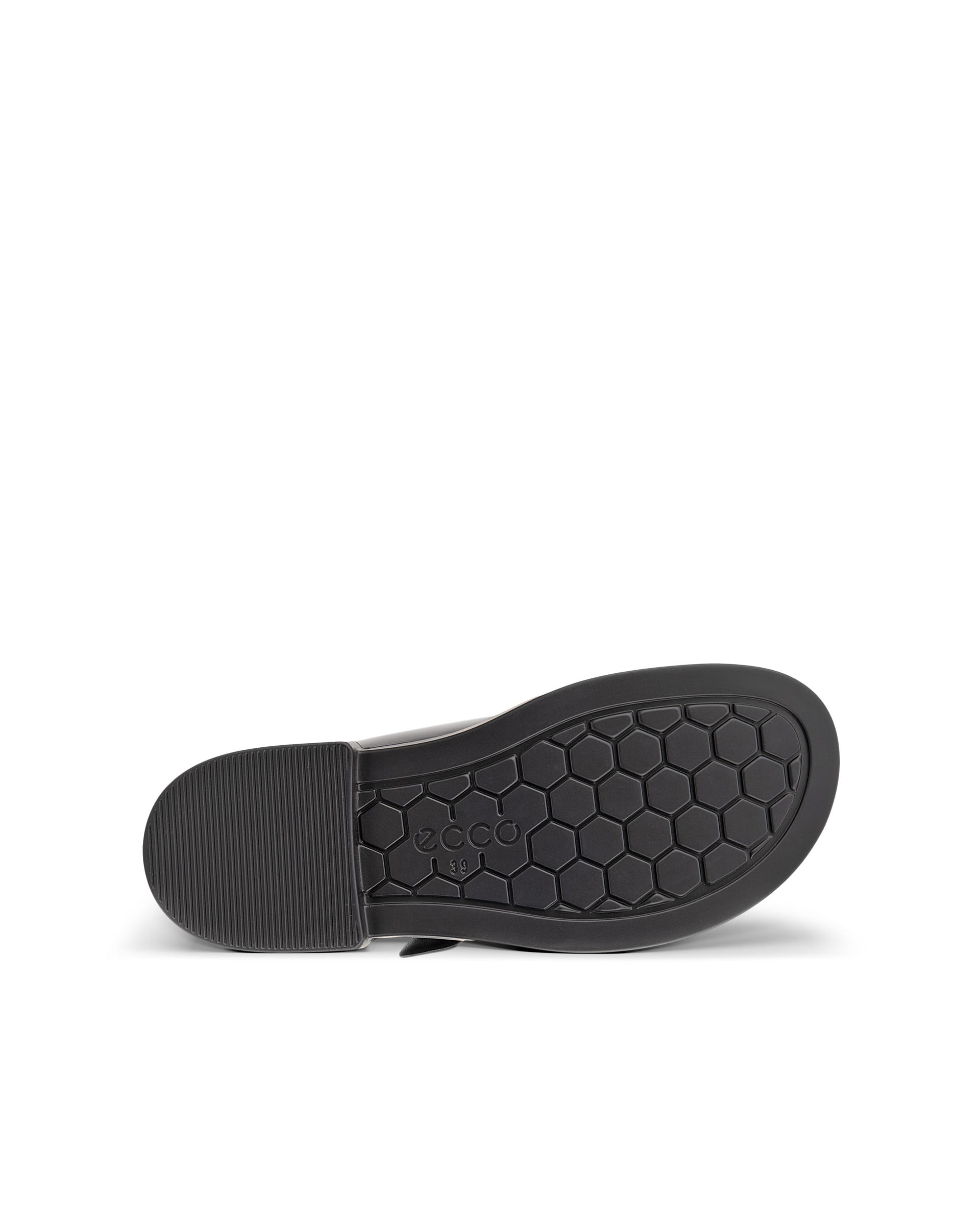 Women's ECCO® Metropole Seoul Patent Leather Two Strap Sandal - Black - Sole