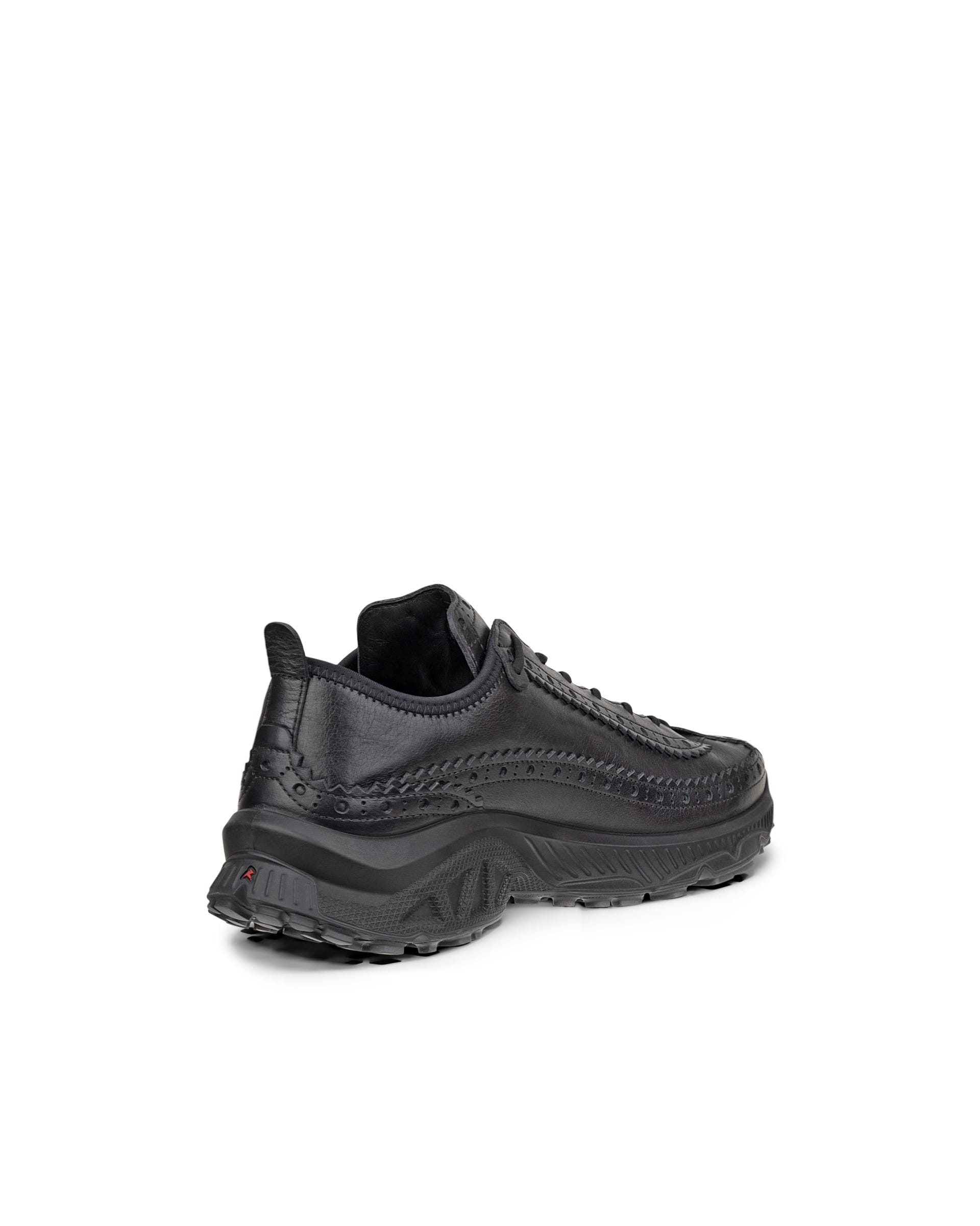 Women's ECCO® RECEPTOR XP Leather Platform Trainer - Black - Outside