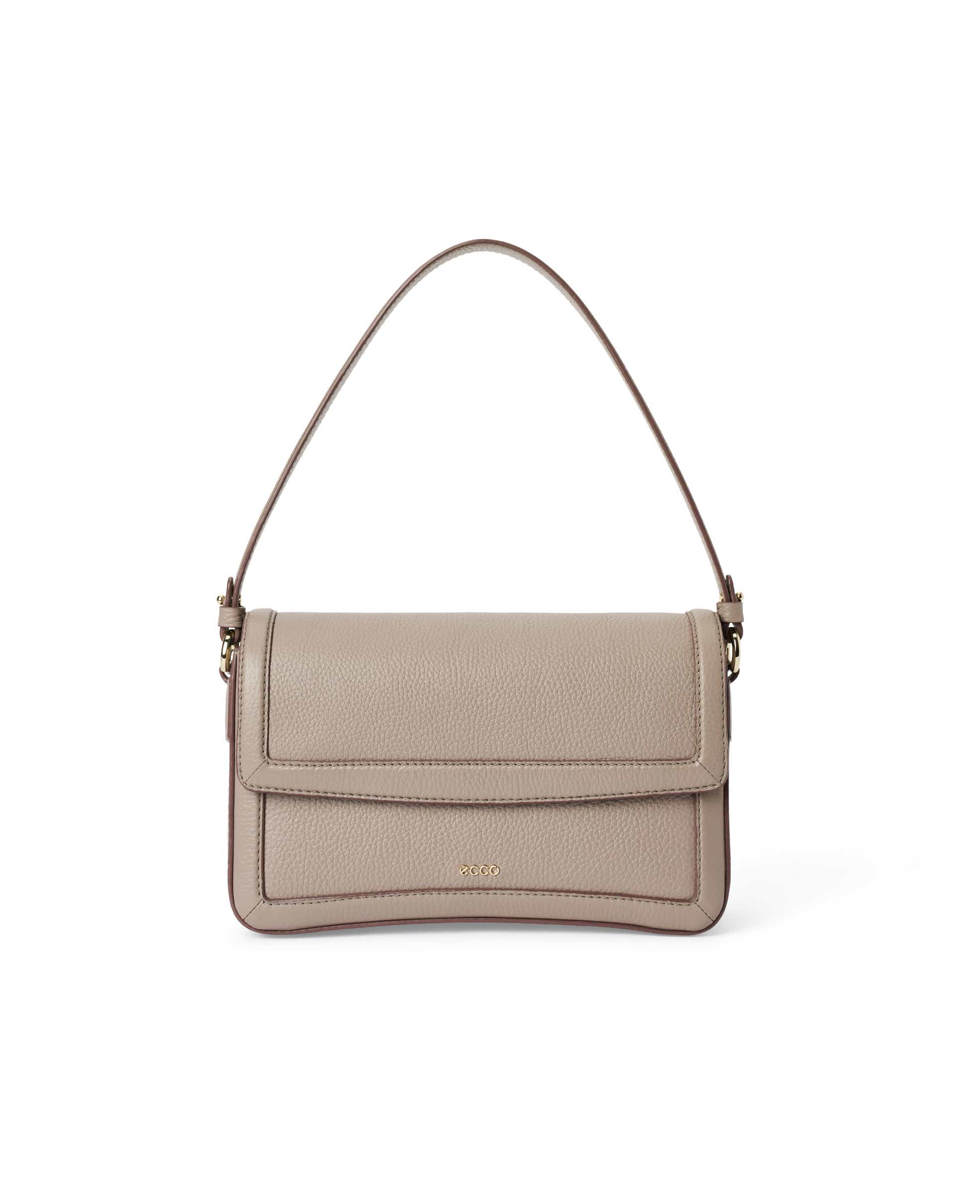 Women's ECCO® PINCH BAG Leather Pinch Crossbody Bag - Beige - Main