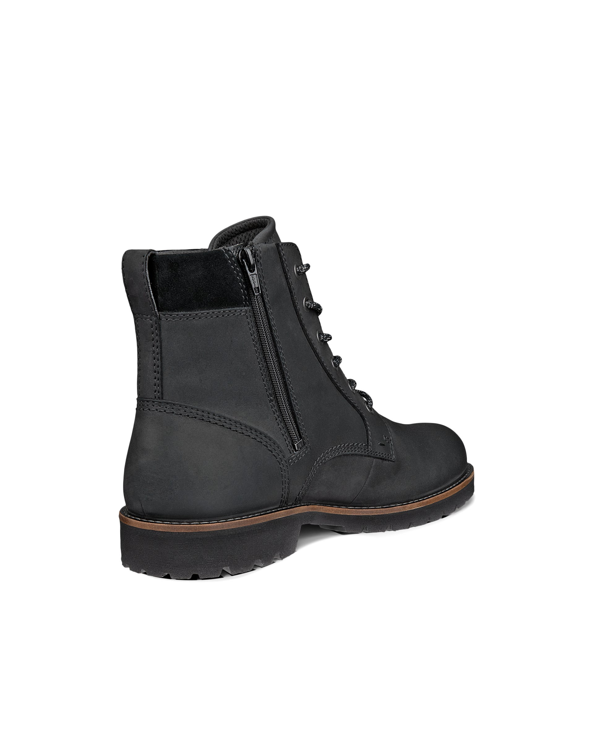 Men's ECCO® CHARLESTOWN Nubuck Waterproof Mid-Cut Boot - Black - Outside