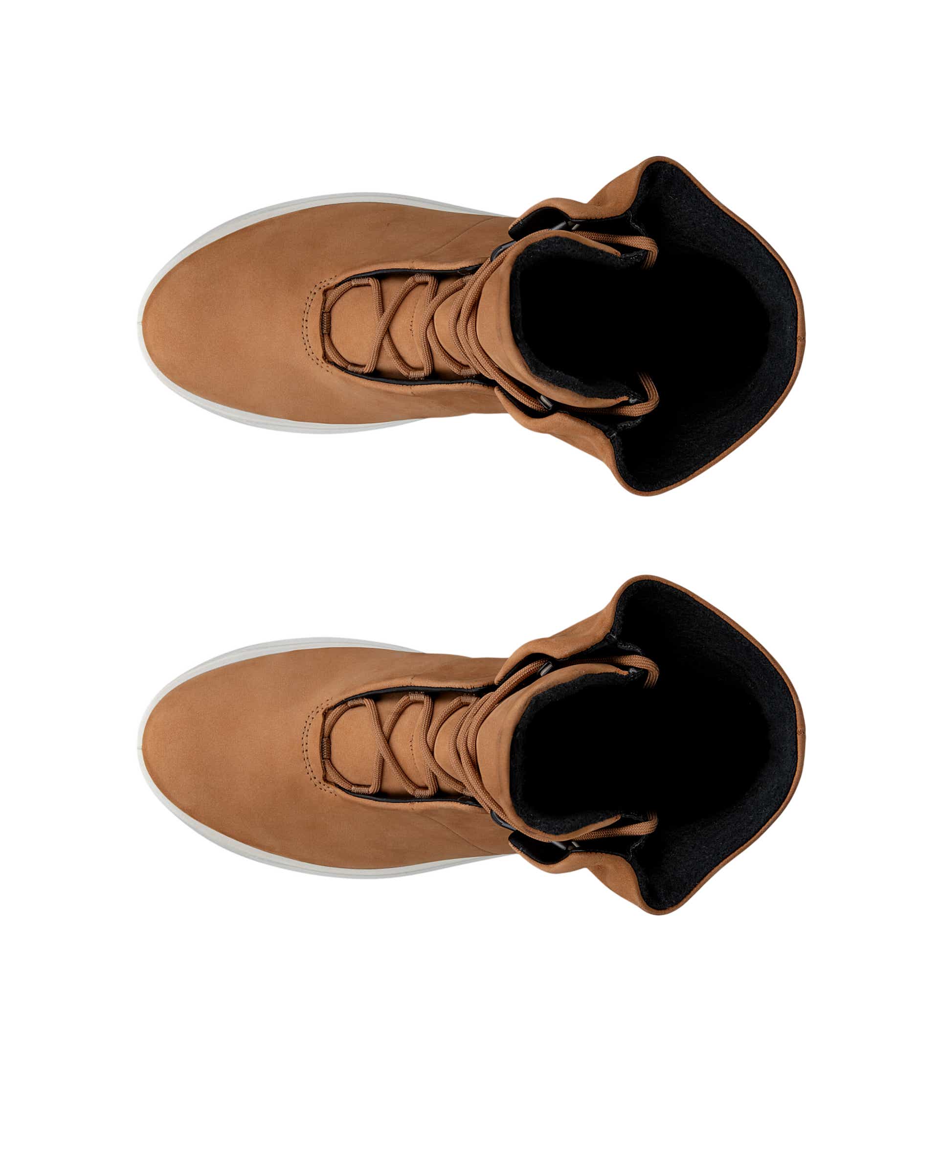 Damskie nubukowe buty outdoor za kostkę Gore-Tex ECCO® SOLICE - Brązowy - Top left pair