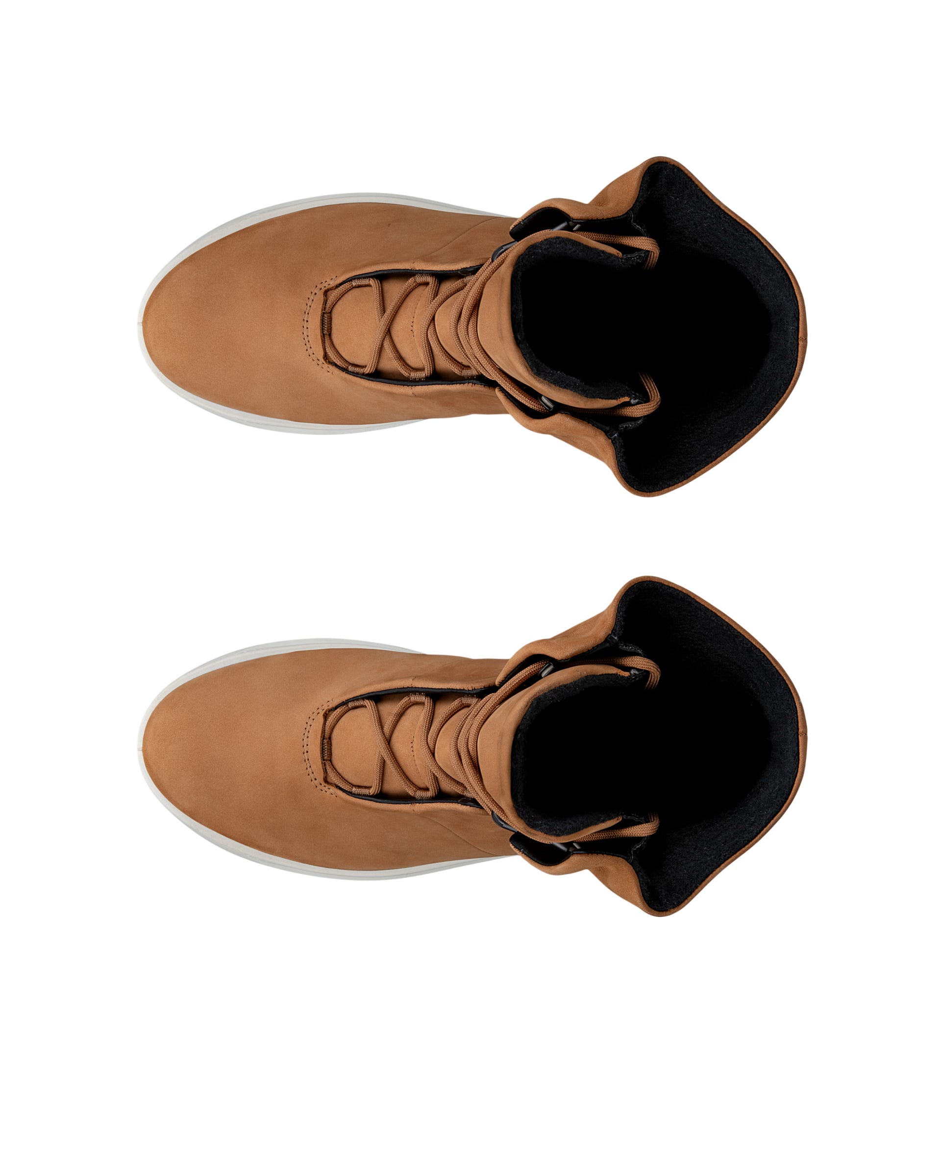 Damskie nubukowe buty outdoor za kostkę Gore-Tex ECCO® SOLICE - Brązowy - Top left pair