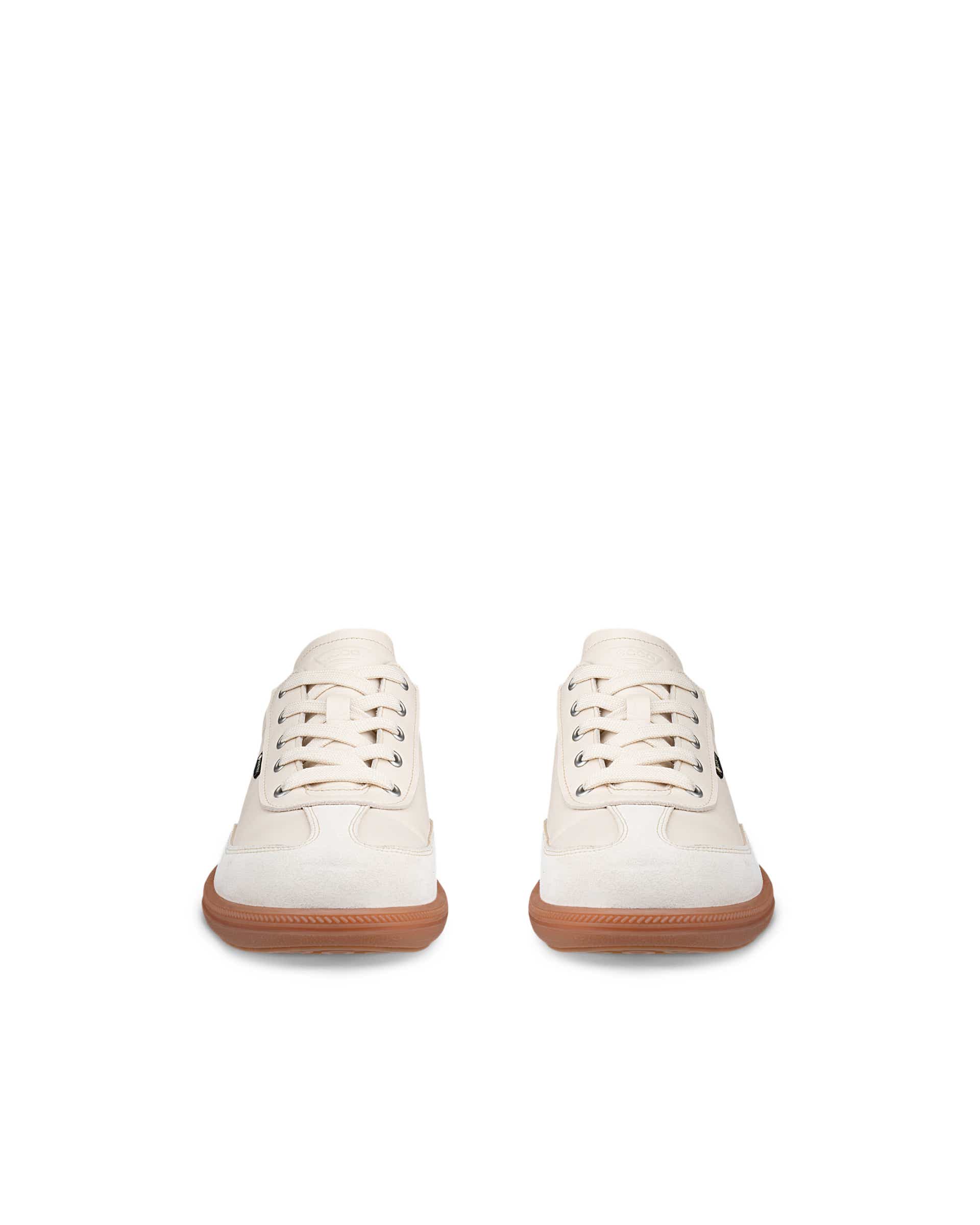 ECCO® SOFT 11 Gore-Tex sneakers i læder til damer - Beige - Front pair