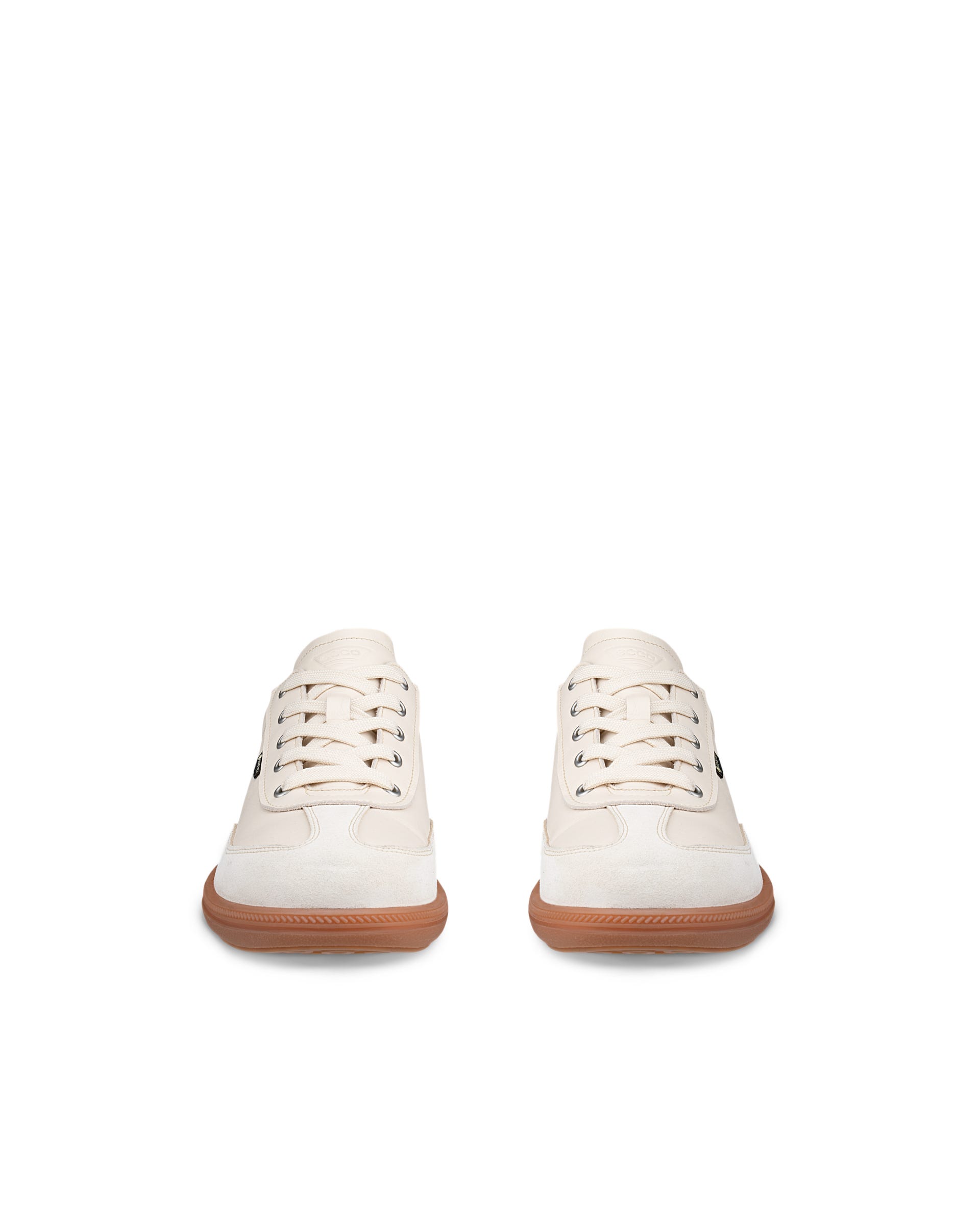 ECCO® SOFT 11 Gore-Tex sneakers i læder til damer - Beige - Front pair