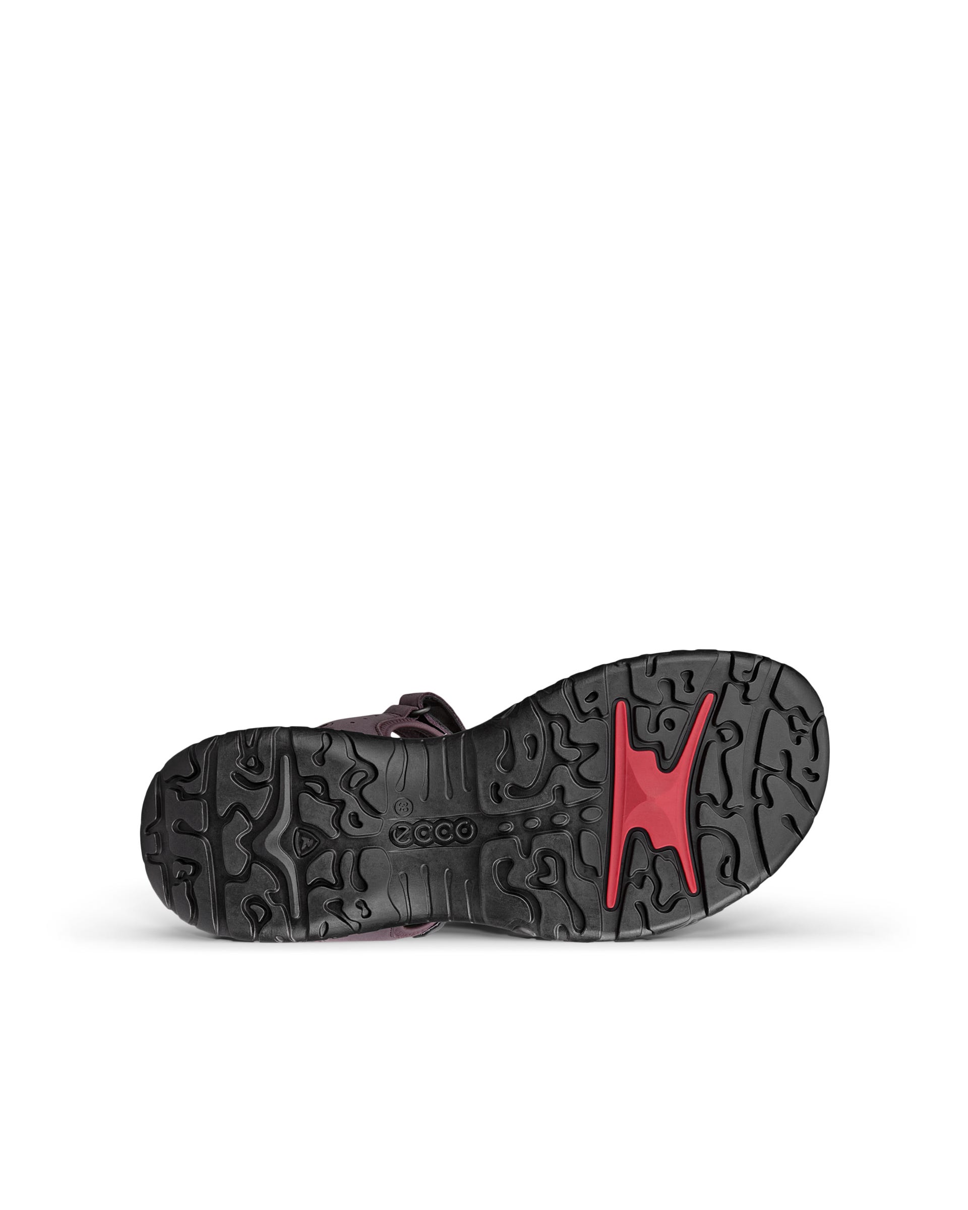Damskie nubukowe sandały outdoor ECCO® OFFROAD ROAM - Fioletowy - Sole