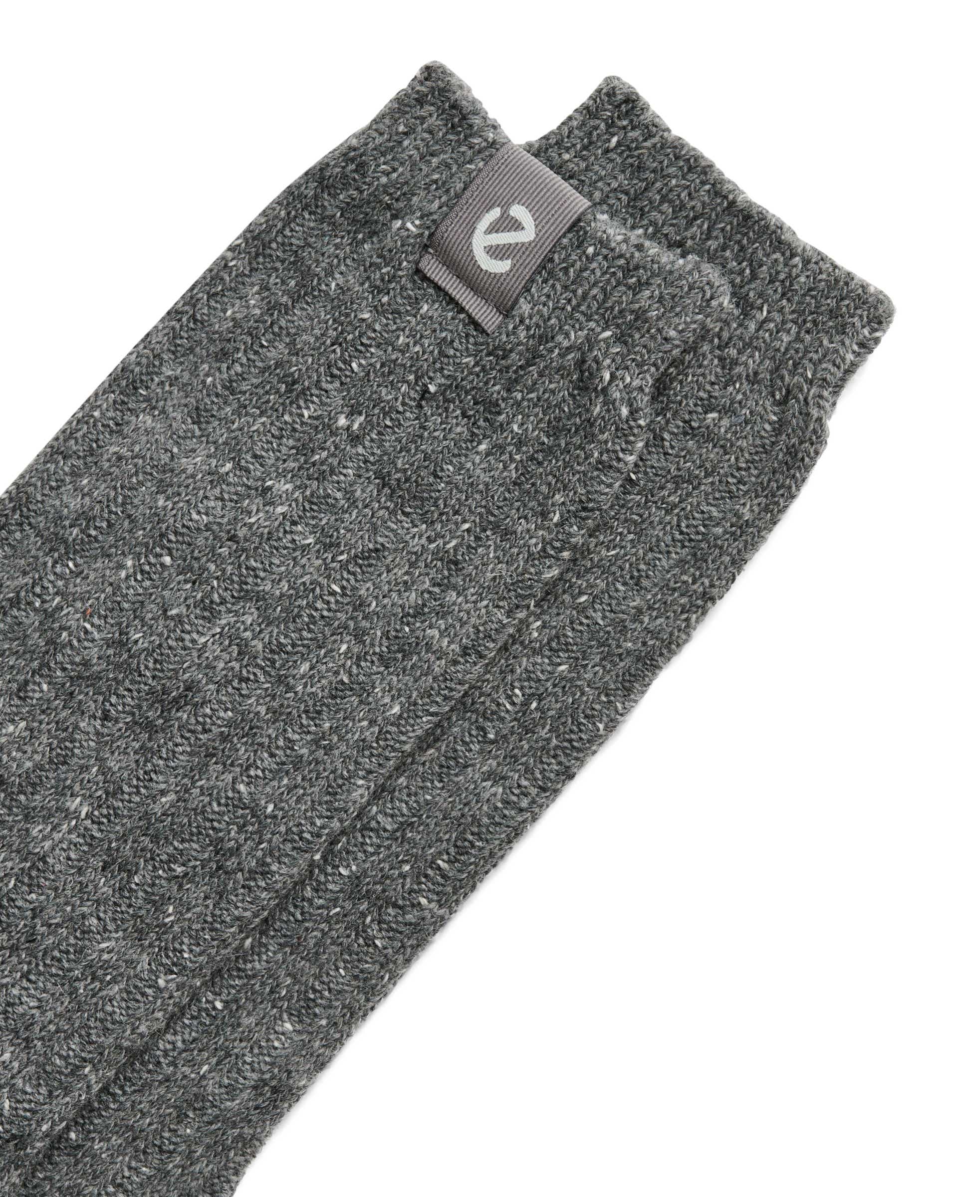 Unisex ECCO® Hygge Ribbed Mid-Cut Socks - Grey - Detail-1