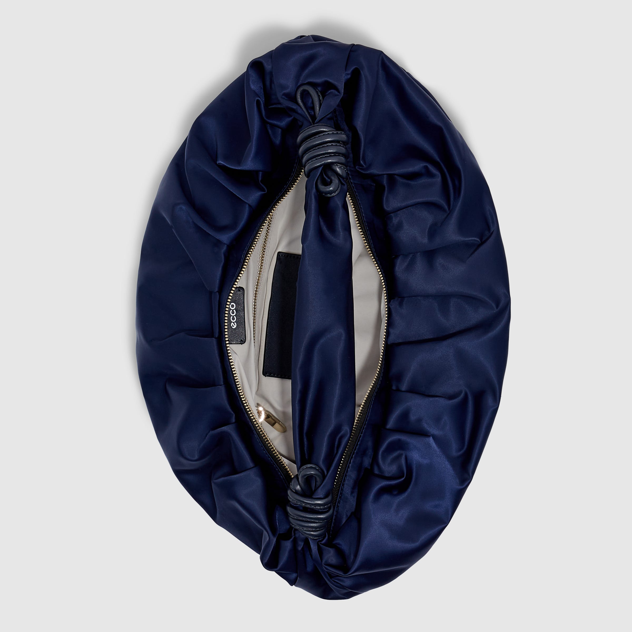 ECCO Scrunch Satin テキスタイルホーボーサテンショルダーバッグ - ブルー - Birdeye