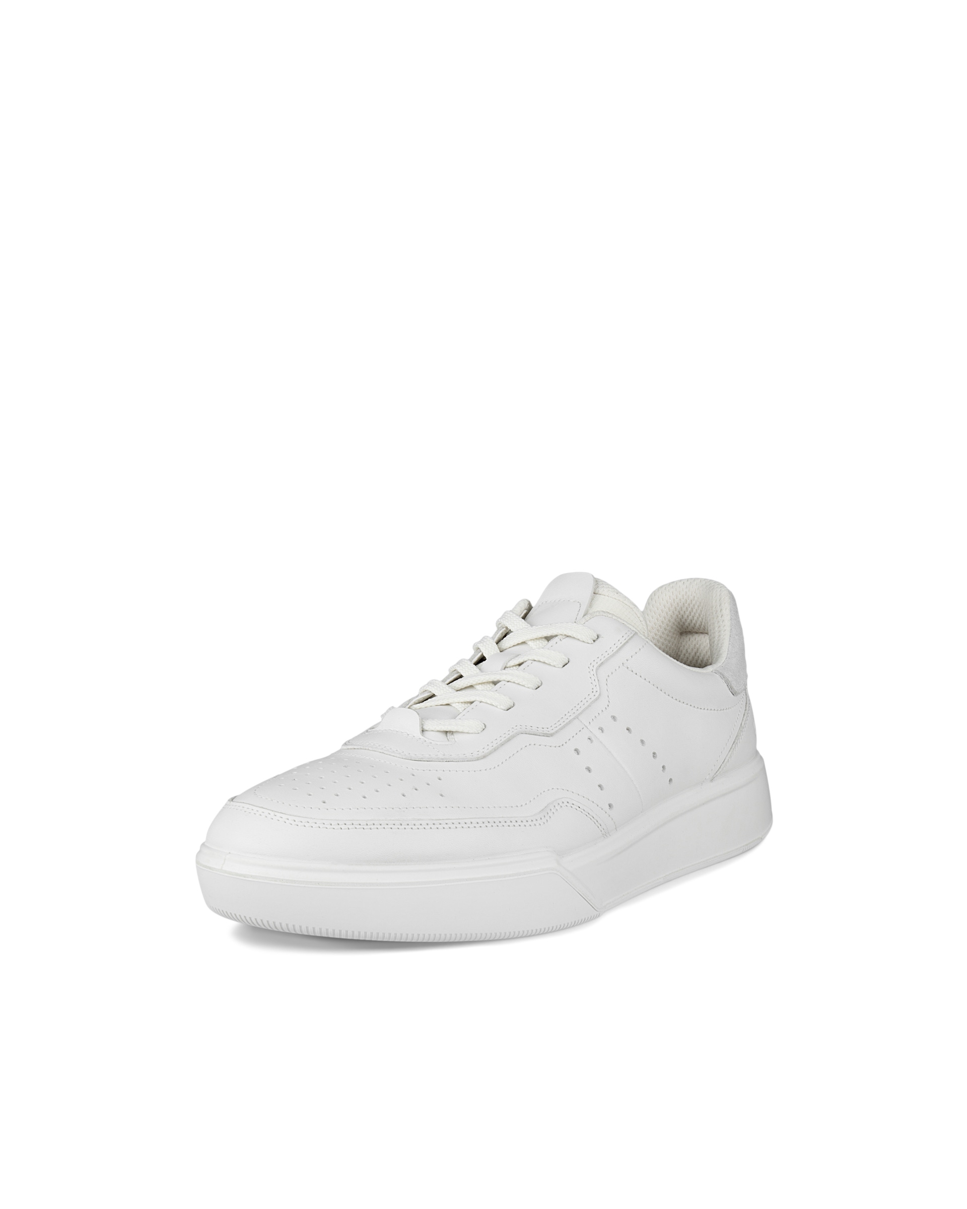 ECCO® STREET COURT heren leren sneaker - Wit - Main