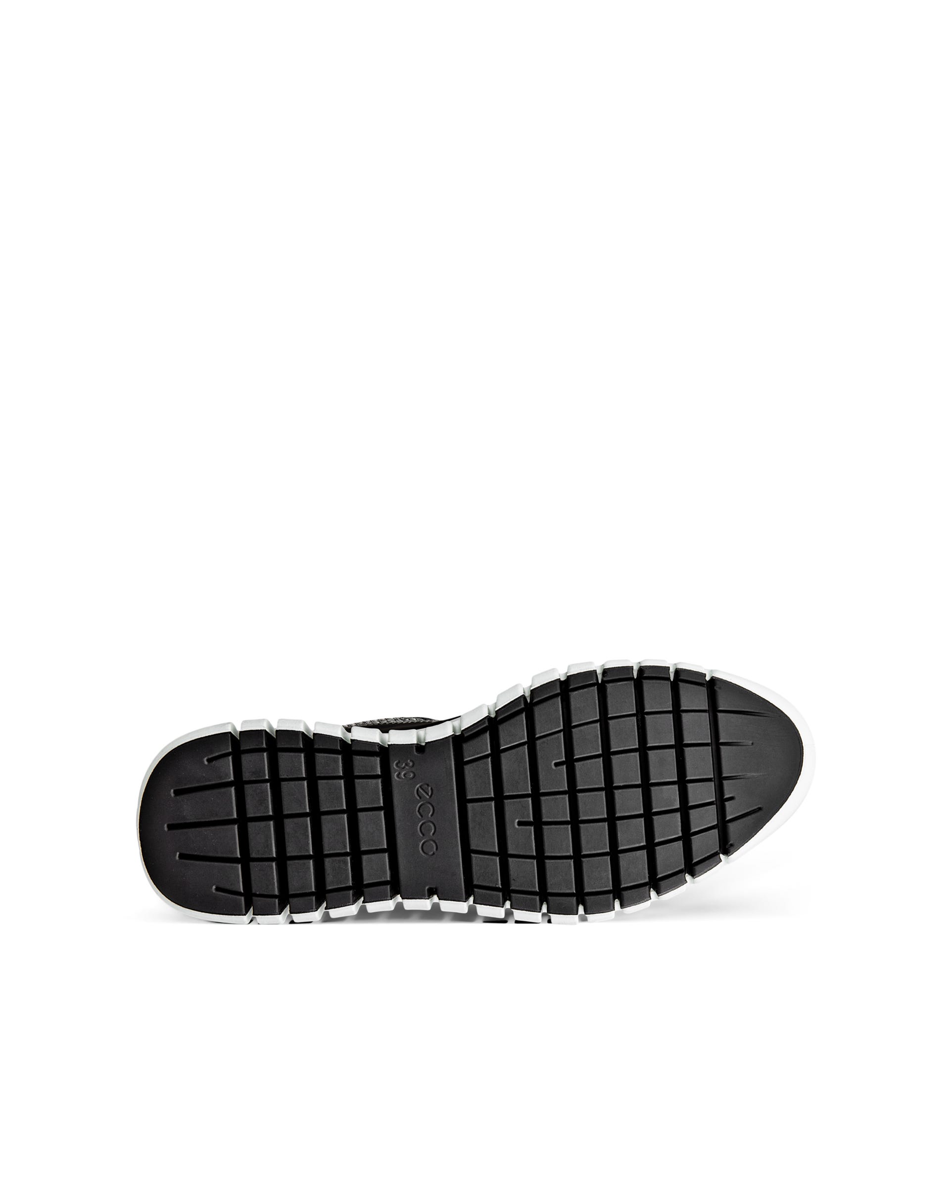 Women's ECCO® GRUUV Leather Trainer - Black - Sole