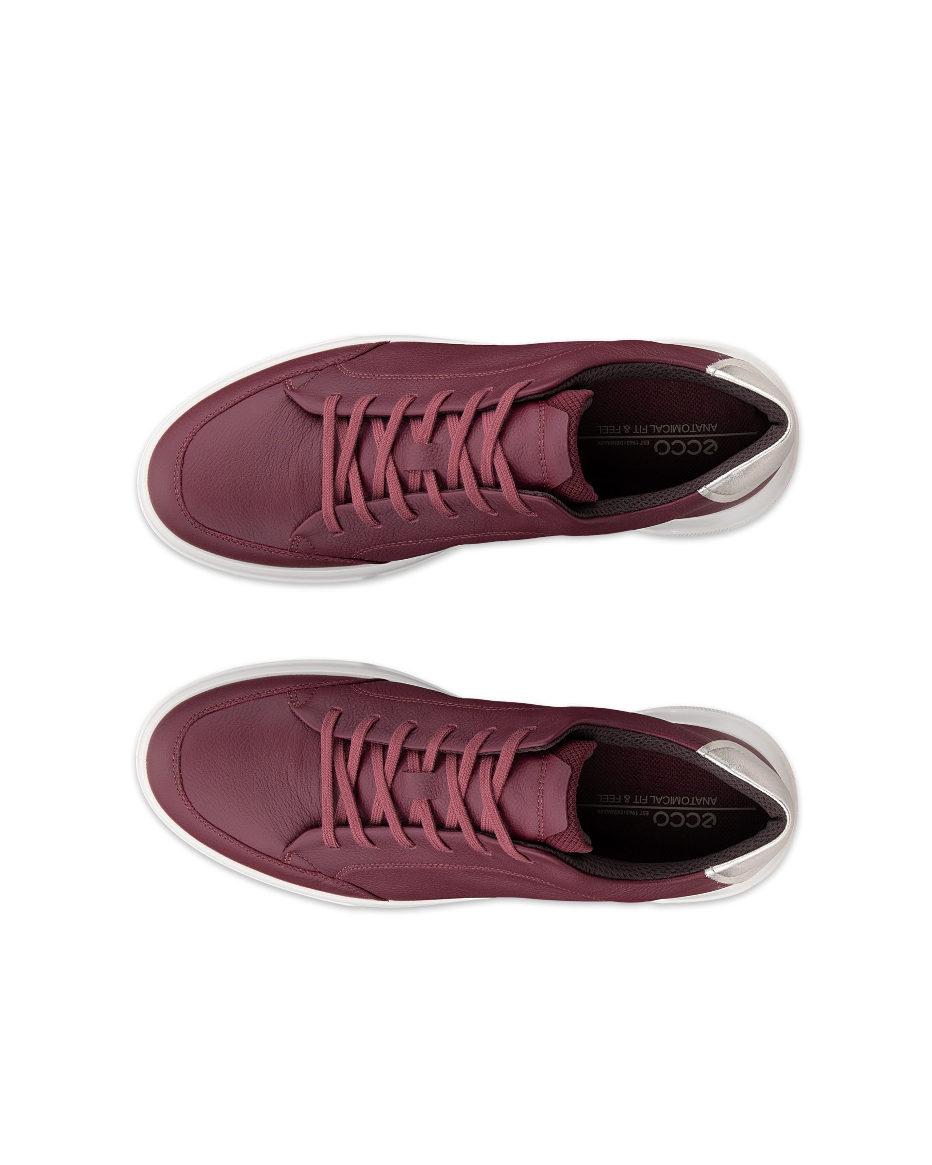 ECCO® MOVE ženske kožne tenisice - Crvena - Top left pair