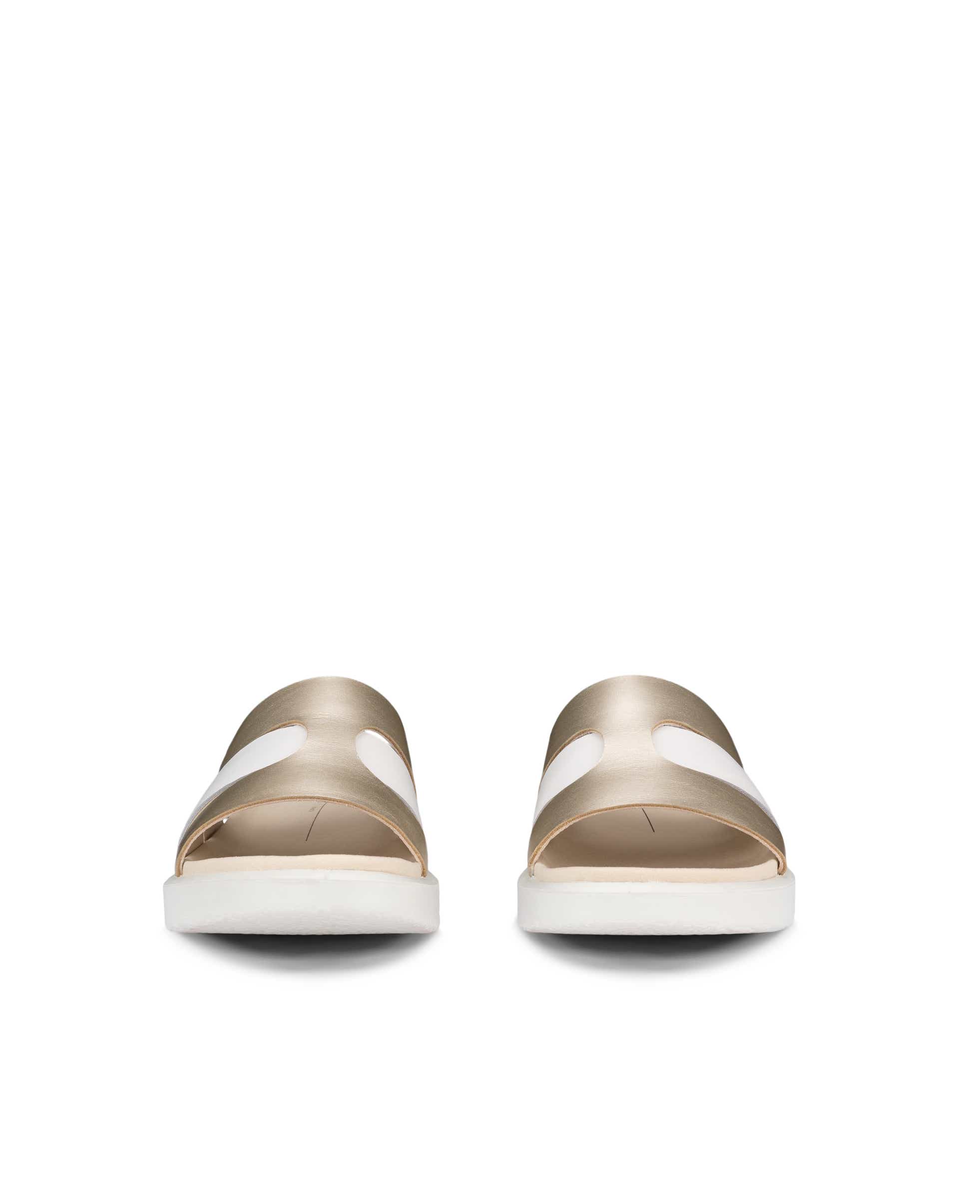 ECCO® Flowt Dames leren slipper - Metallics - Front pair