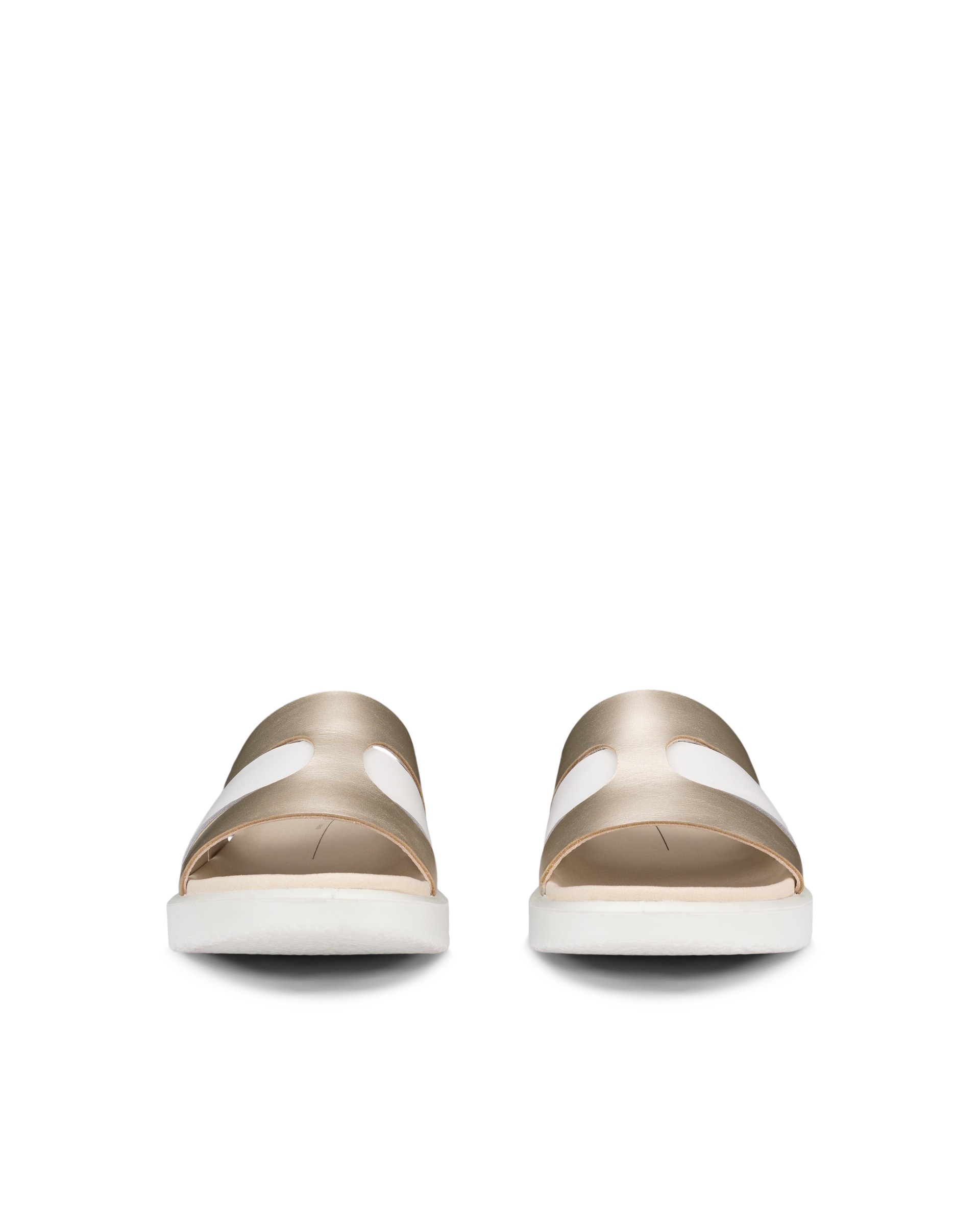 ECCO® Flowt Dames leren slipper - Metallics - Front pair