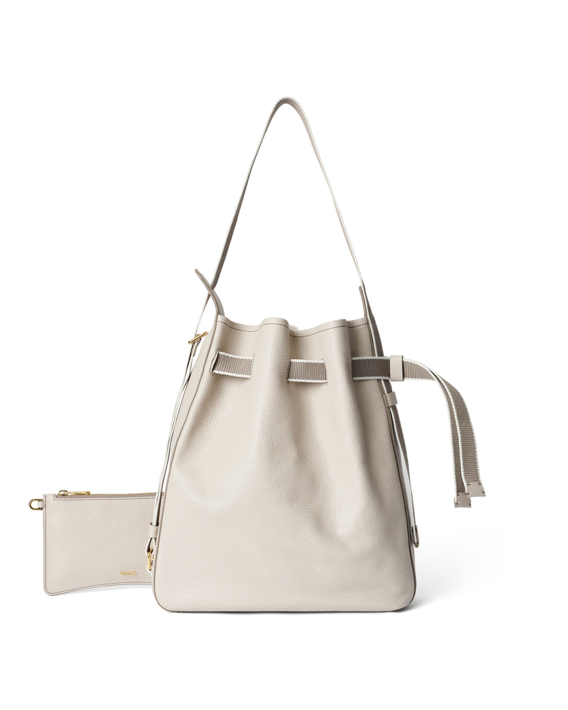 ECCO® Sail Leather Hobo Bag - Beige - Main