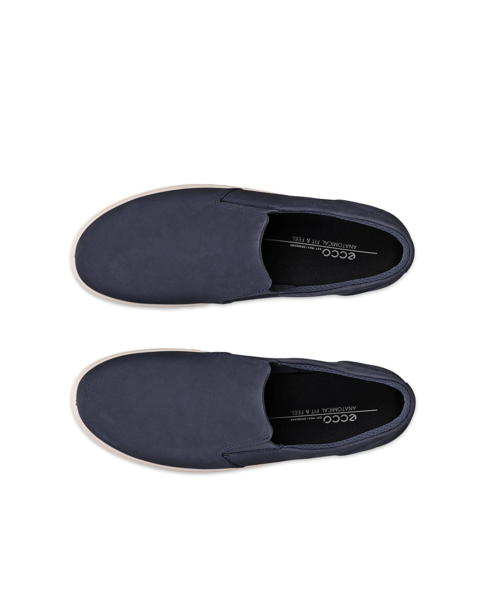 Dámské nubukové nazouvací tenisky ECCO® CLASSIC SNEAKER - Modrá - Outside