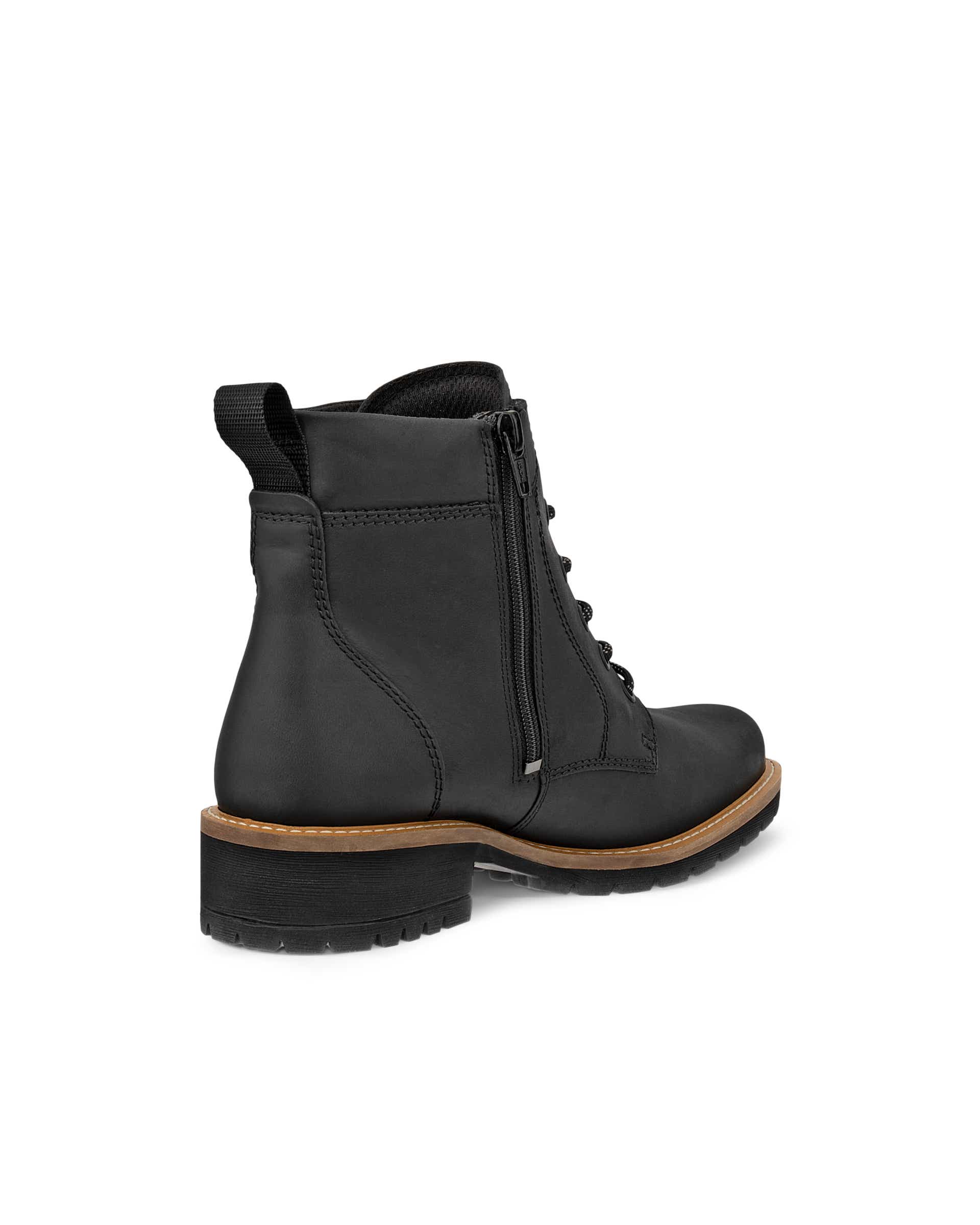 ECCO® ELAINA Damen Schnürstiefel aus Nubukleder - Schwarz - Back