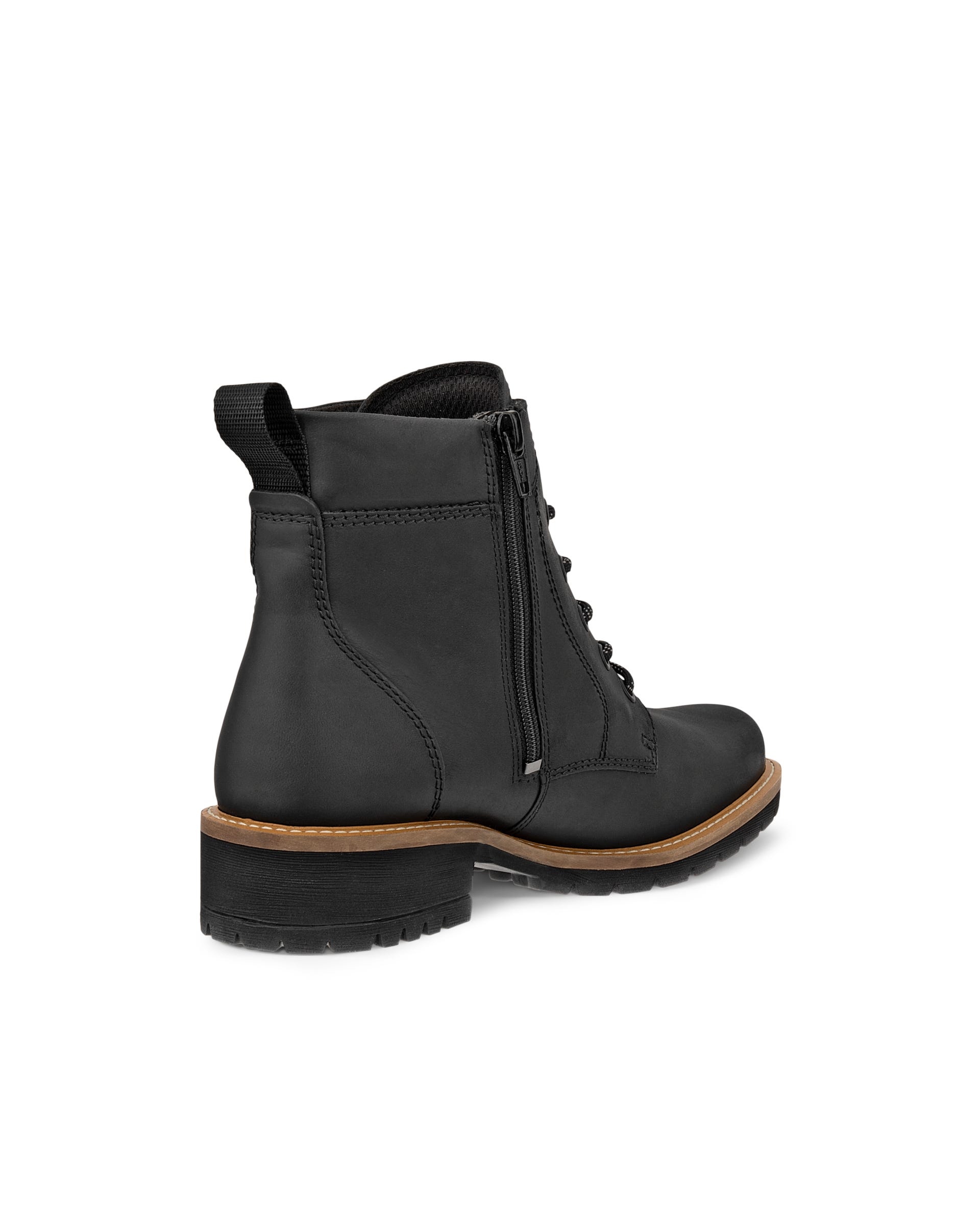 ECCO® ELAINA Damen Schnürstiefel aus Nubukleder - Schwarz - Outside